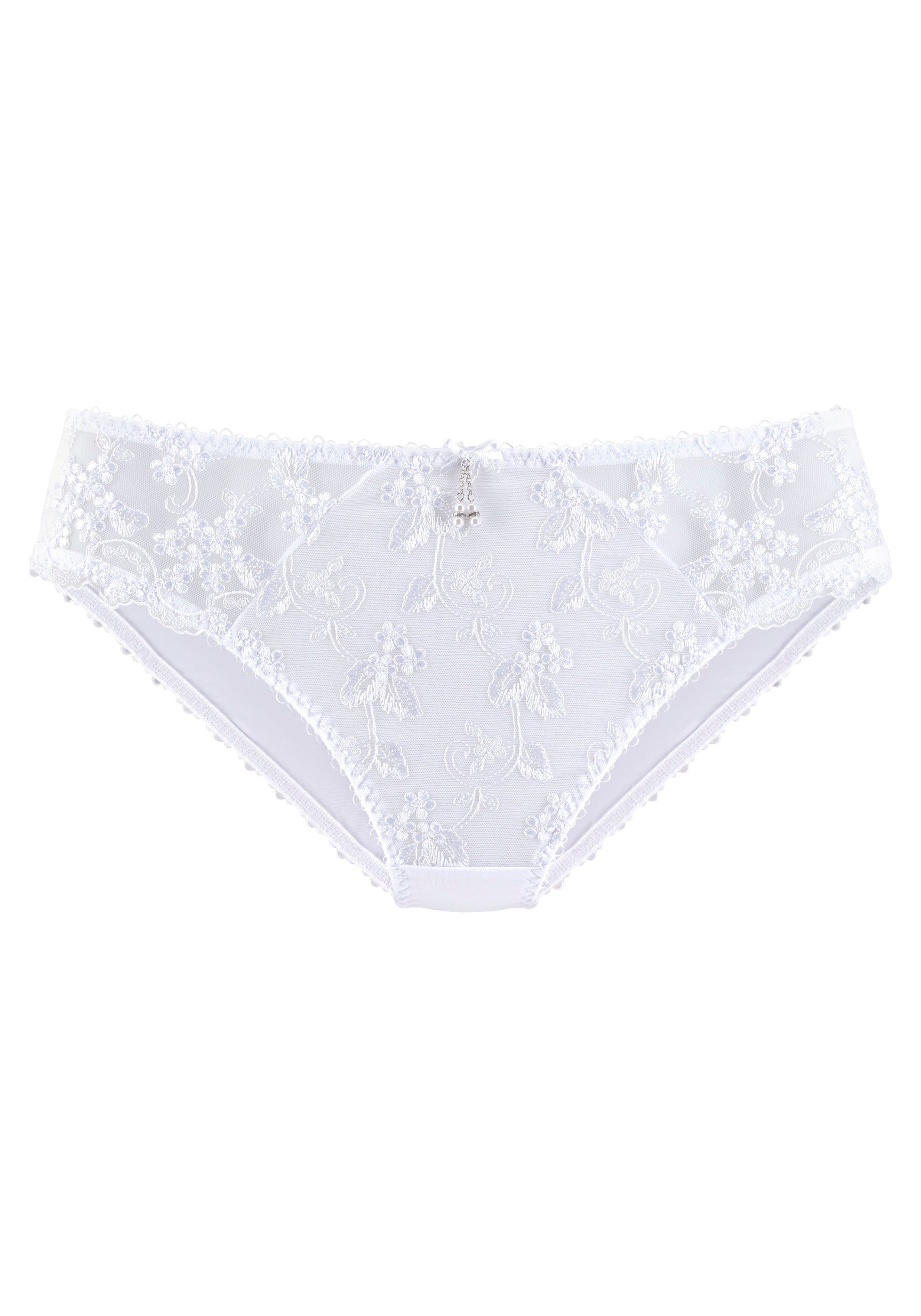 Lascana Slip Dessous met mooie bloemetjesborduurkant