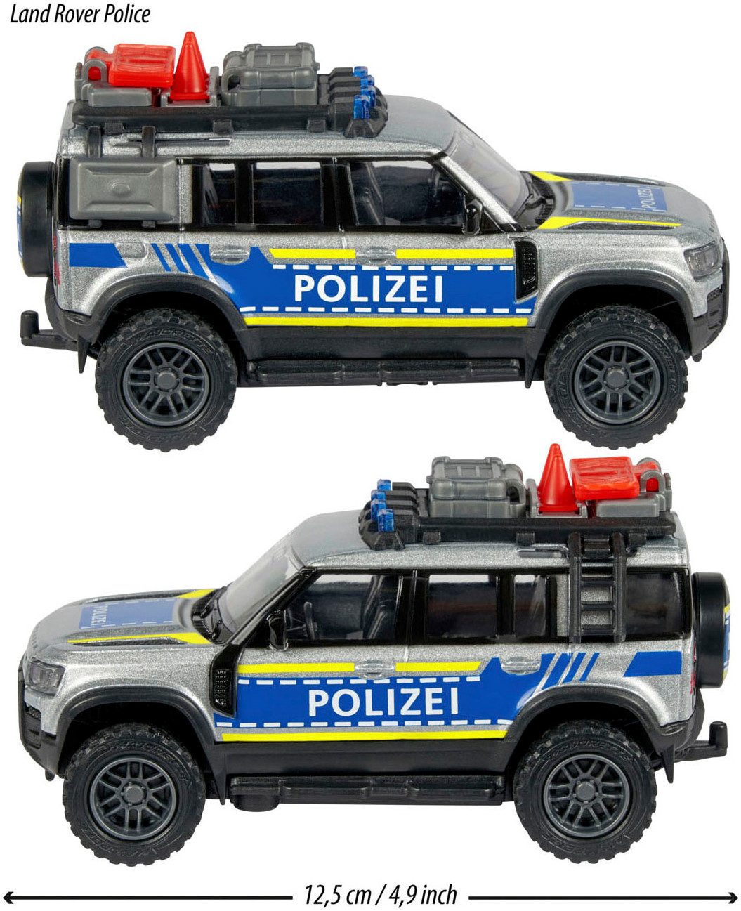 majORETTE Politie speelgoed Land Rover Police met licht en geluid