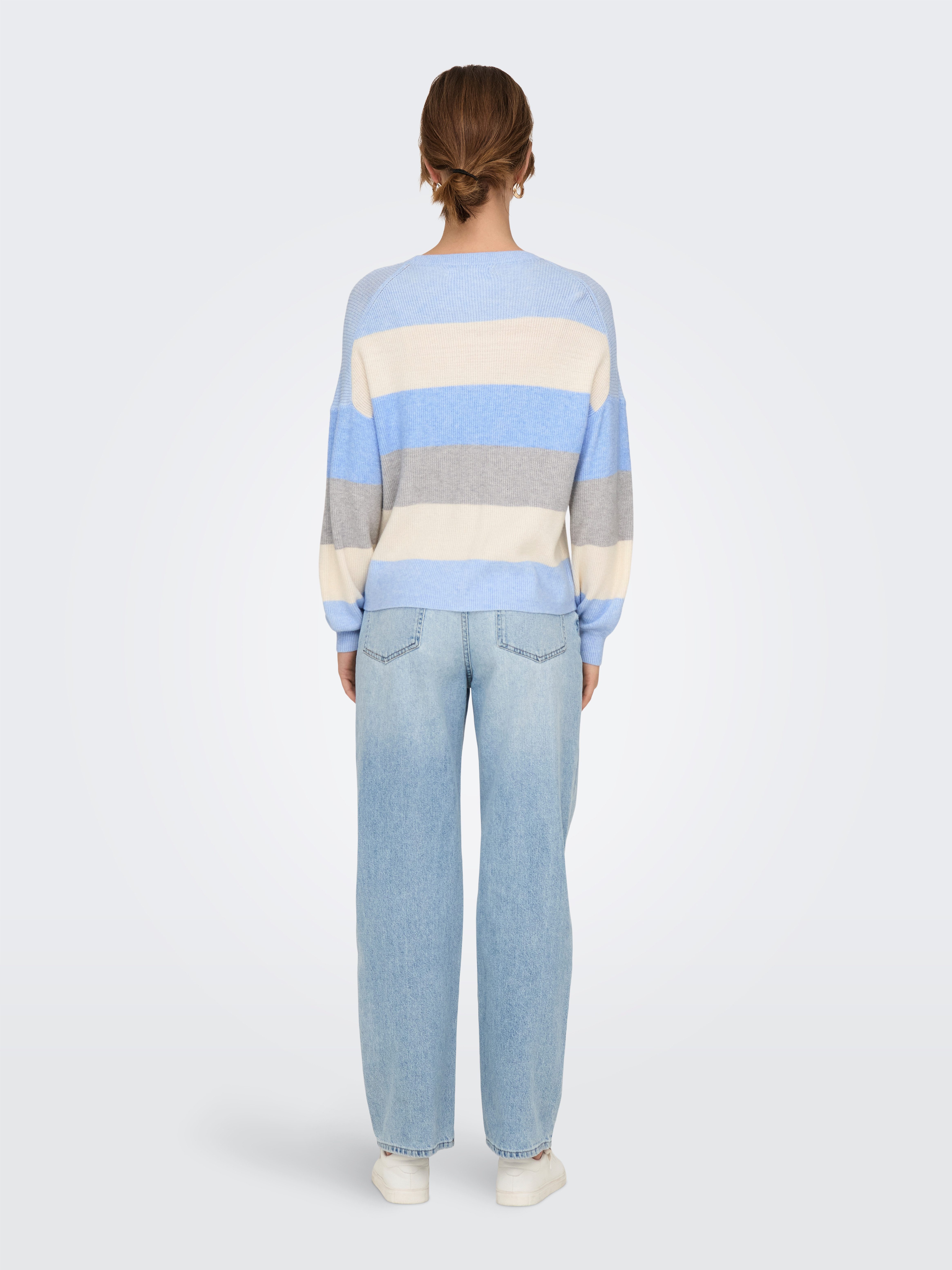 Only Gebreide trui ONLATIA L/S STRIPE PULLOVER KNT NOOS