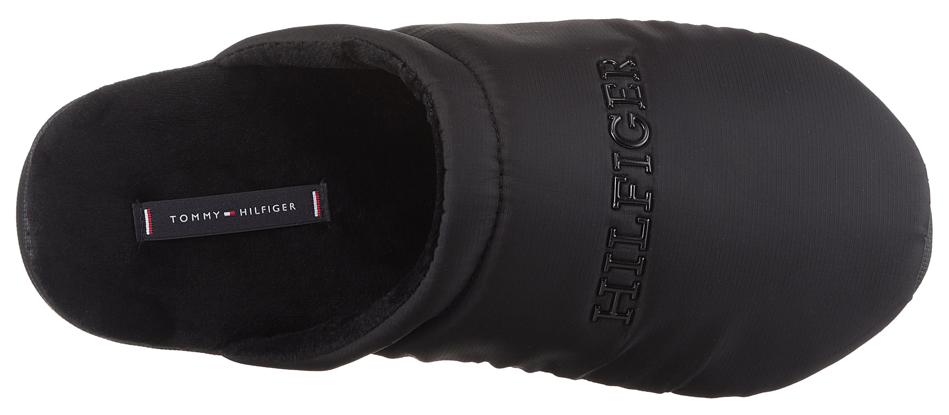 Tommy Hilfiger Pantoffels NYLON HILFIGER HOUSE SHOE casual mode, pantoffel, slippers, instapschoen met logo-opschrift