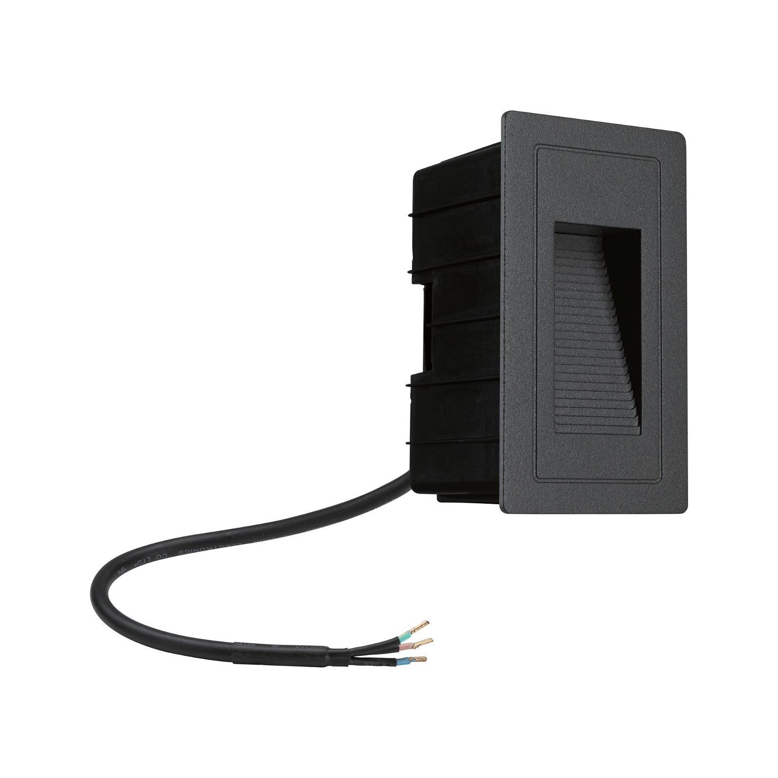 Paulmann Led-wandlamp voor buiten HighIP44 vierkant 103x58mm 3000K 4W 30lm 230V Zwart Aluminium (1 stuk)