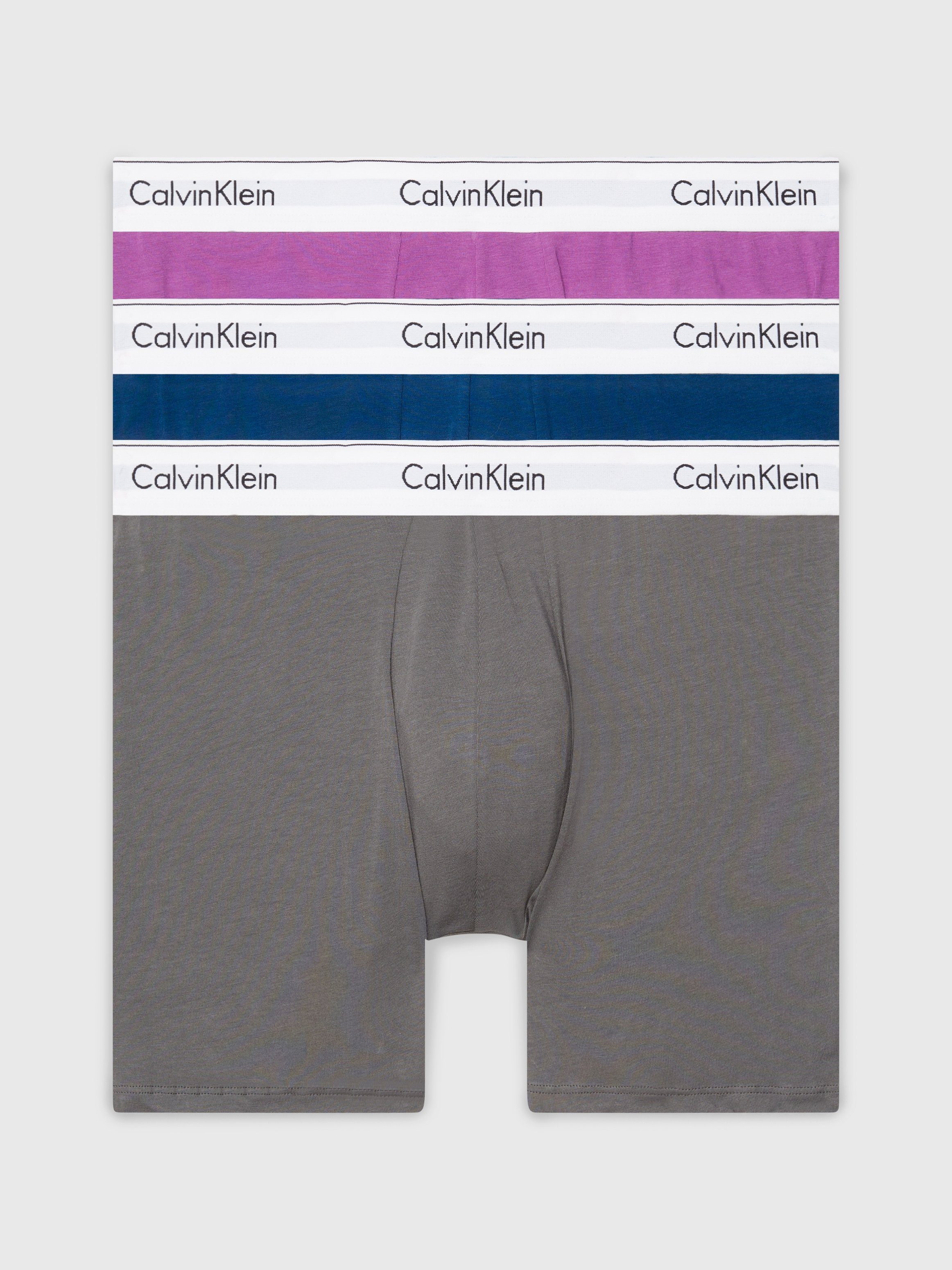 Calvin Klein Boxershort BOXER BRIEF 3PK met langere pijpen & logo-elastische tailleband (3 stuks)