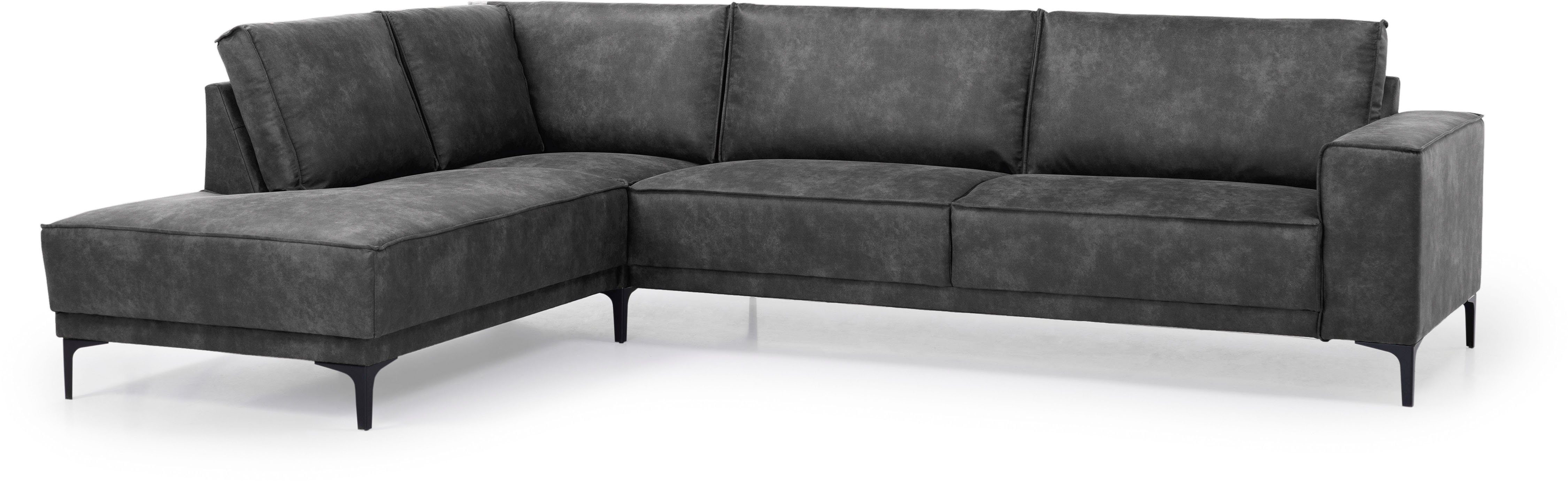 Places of Style Hoekbank Oland, structuur, platweefsel, luxe microvezel, bouclé
