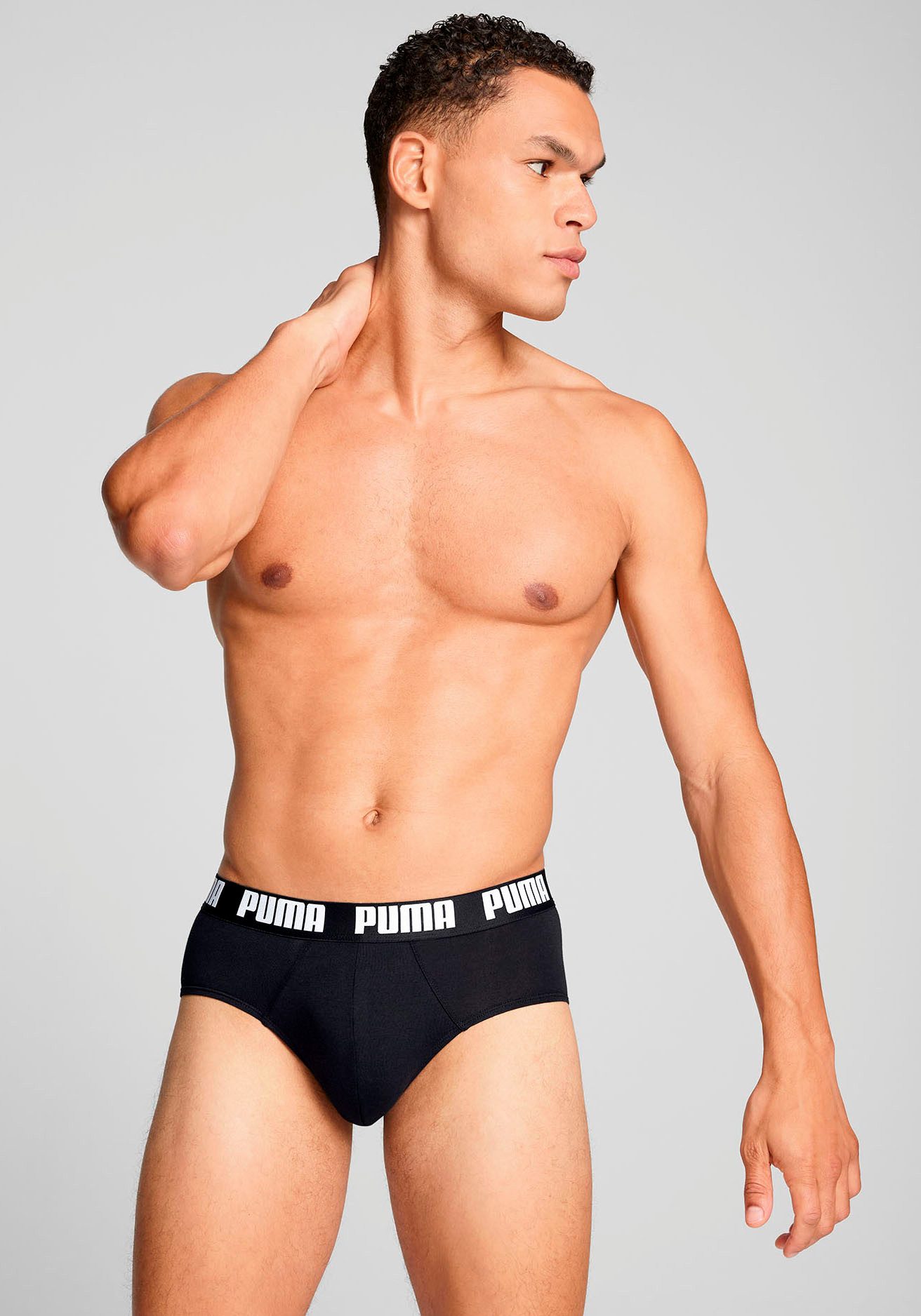 PUMA Slip MEN EVERYDAY BRIEFS 2P met comfortabele katoenen stretchstof (Set van 2)