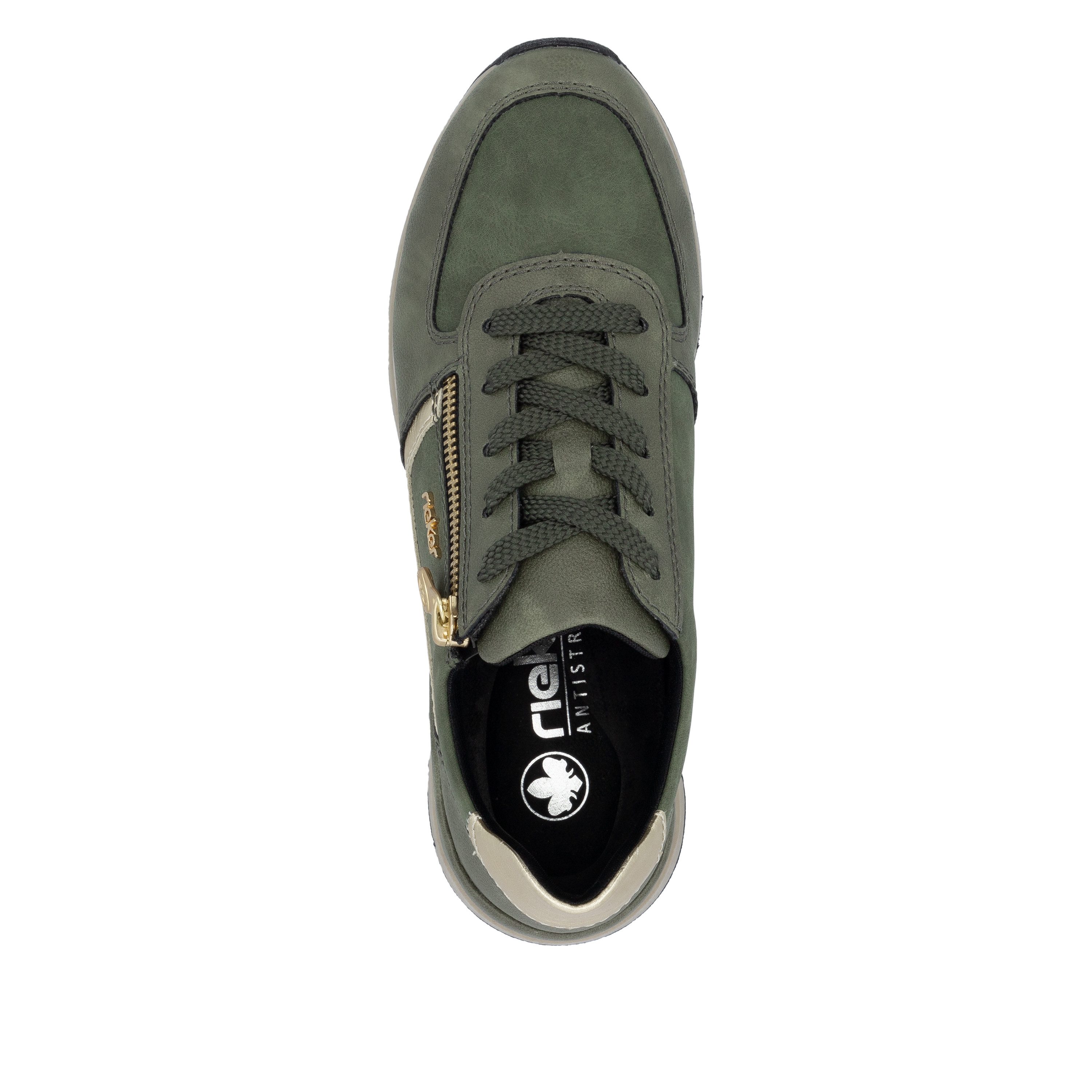 Rieker Sneakers , vrijetijdsschoen, veterschoen, halfschoen met modieuze accenten