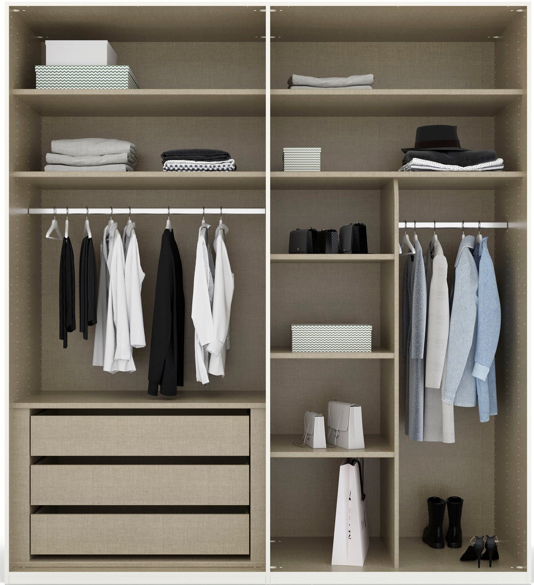 rauch Draaideurkast Kledingkast kast garderobe linnenkast PURISMA in eenvoudige