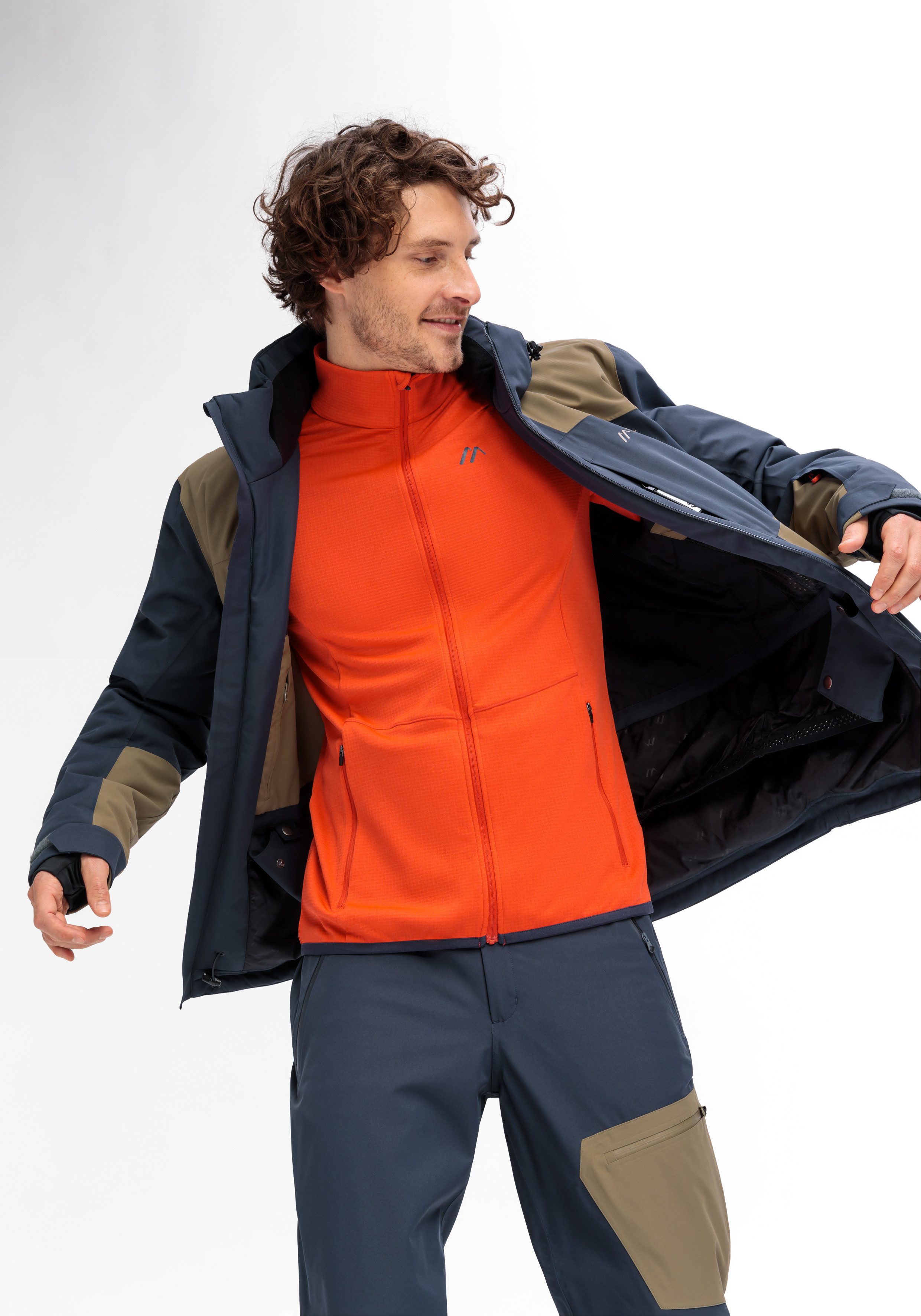Maier Sports Ski-jack Bukovel Heren winterjack met ritszakken en capuchon waterdicht