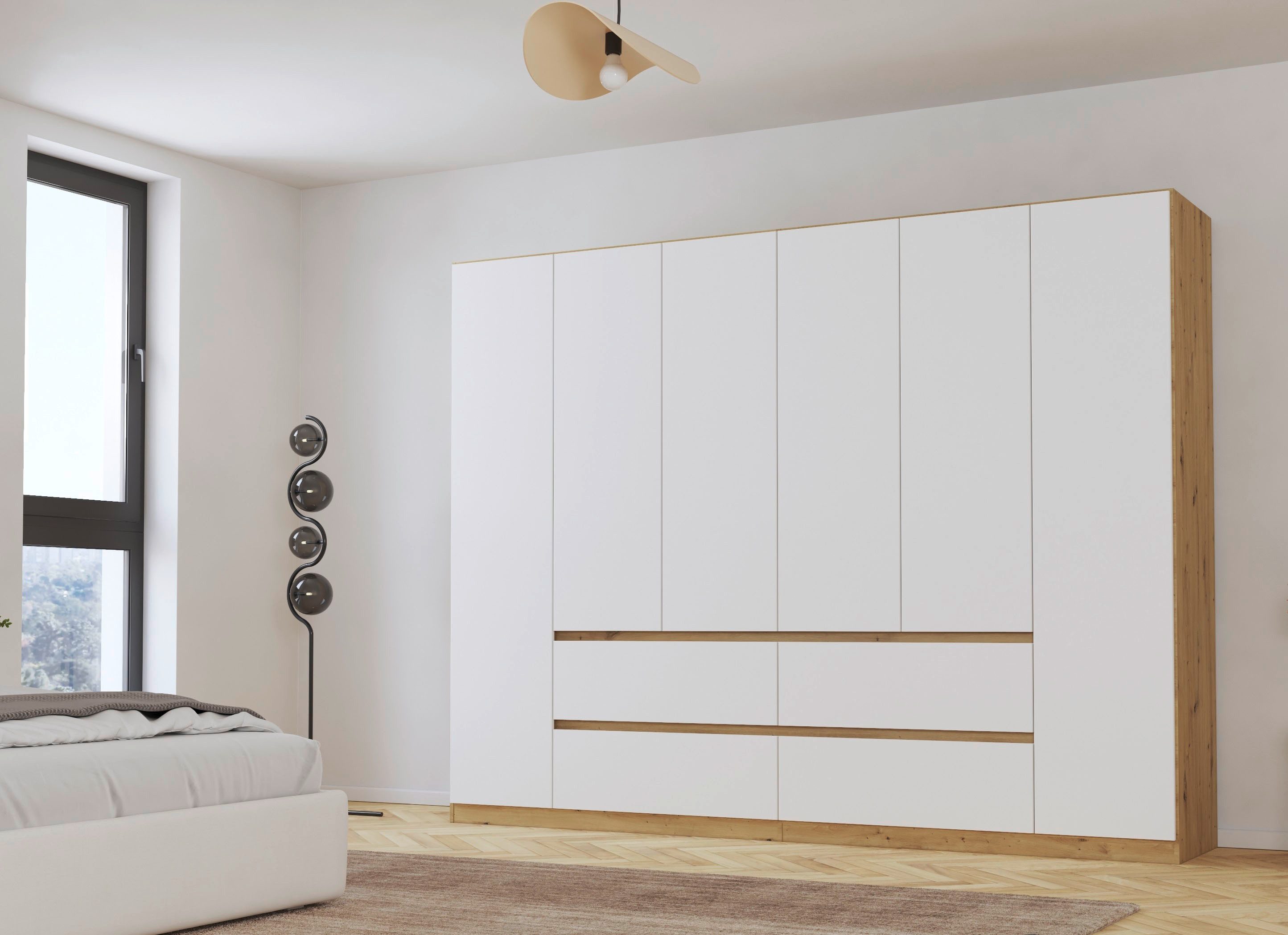 rauch Draaideurkast Kledingkast kast garderobe garderobekast MAINZ greeploze front, buitendeuren met push-to-open functie made in germany