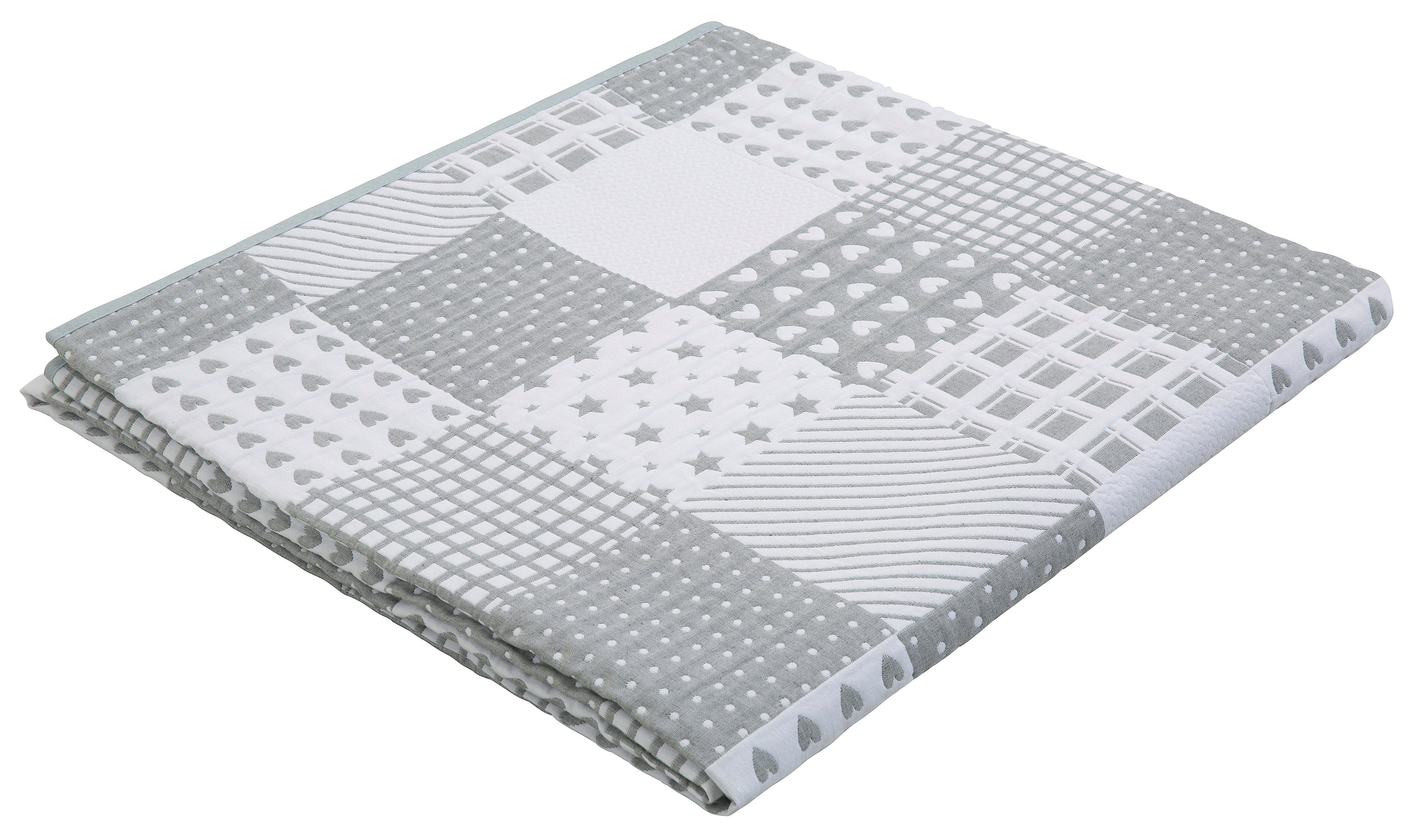 Lüttenhütt Sprei Gretje gestikte sprei voor kinderen, sprei in patchworkdesign