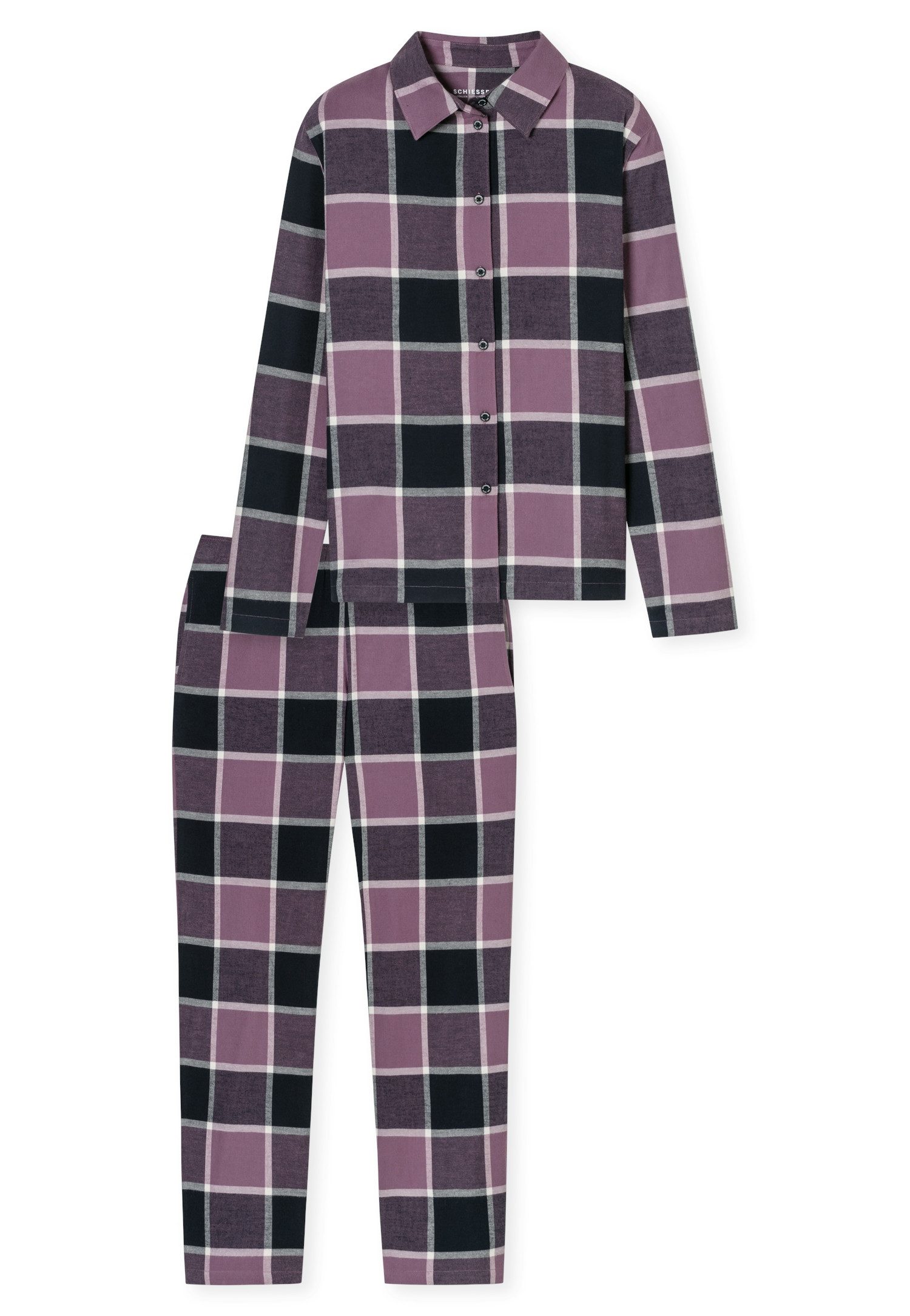 Schiesser Pyjama SELECTED PREMIUM WARMING (2-delig)