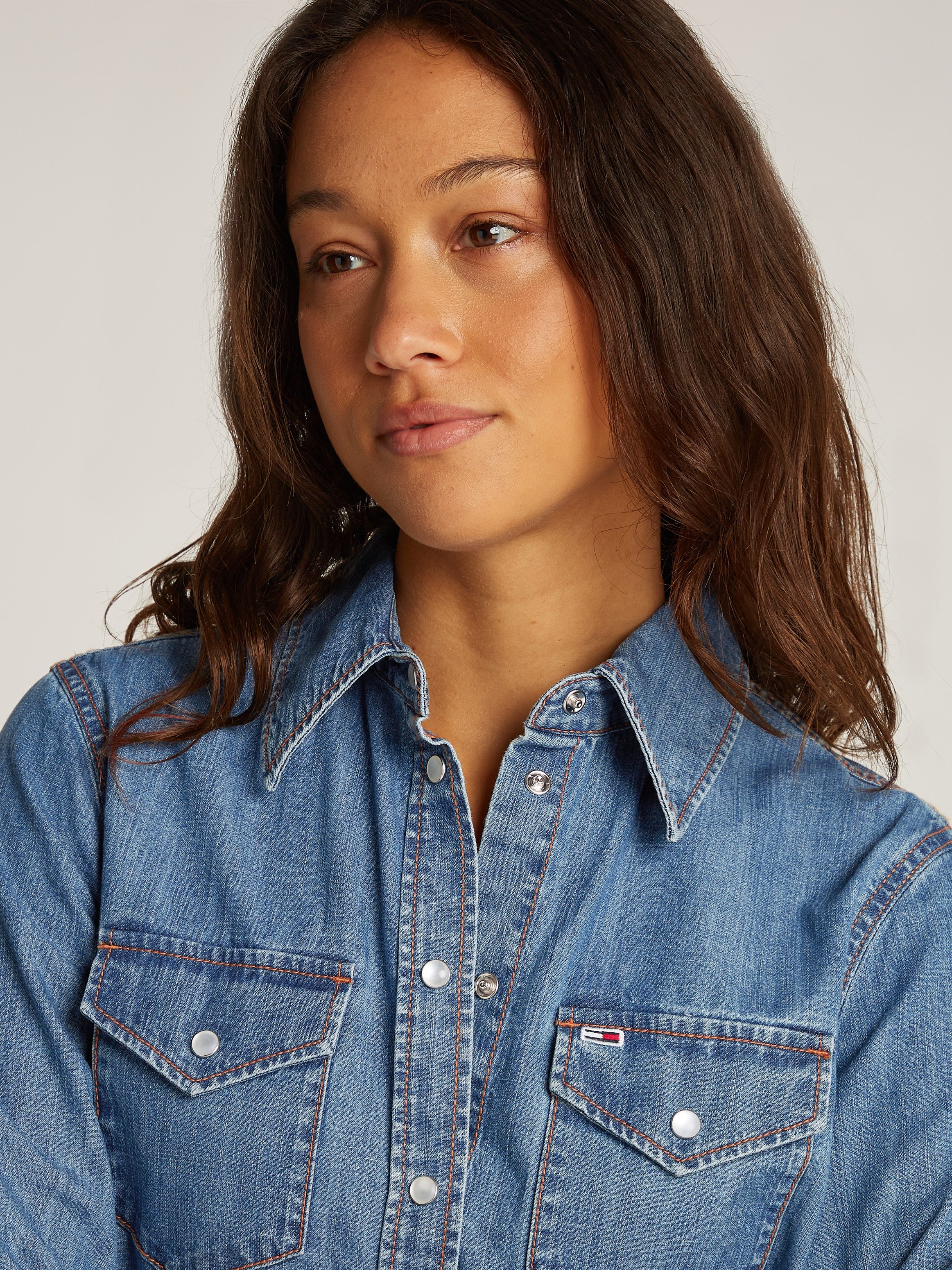 TOMMY JEANS jurk REGULAR WESTERN DRESS