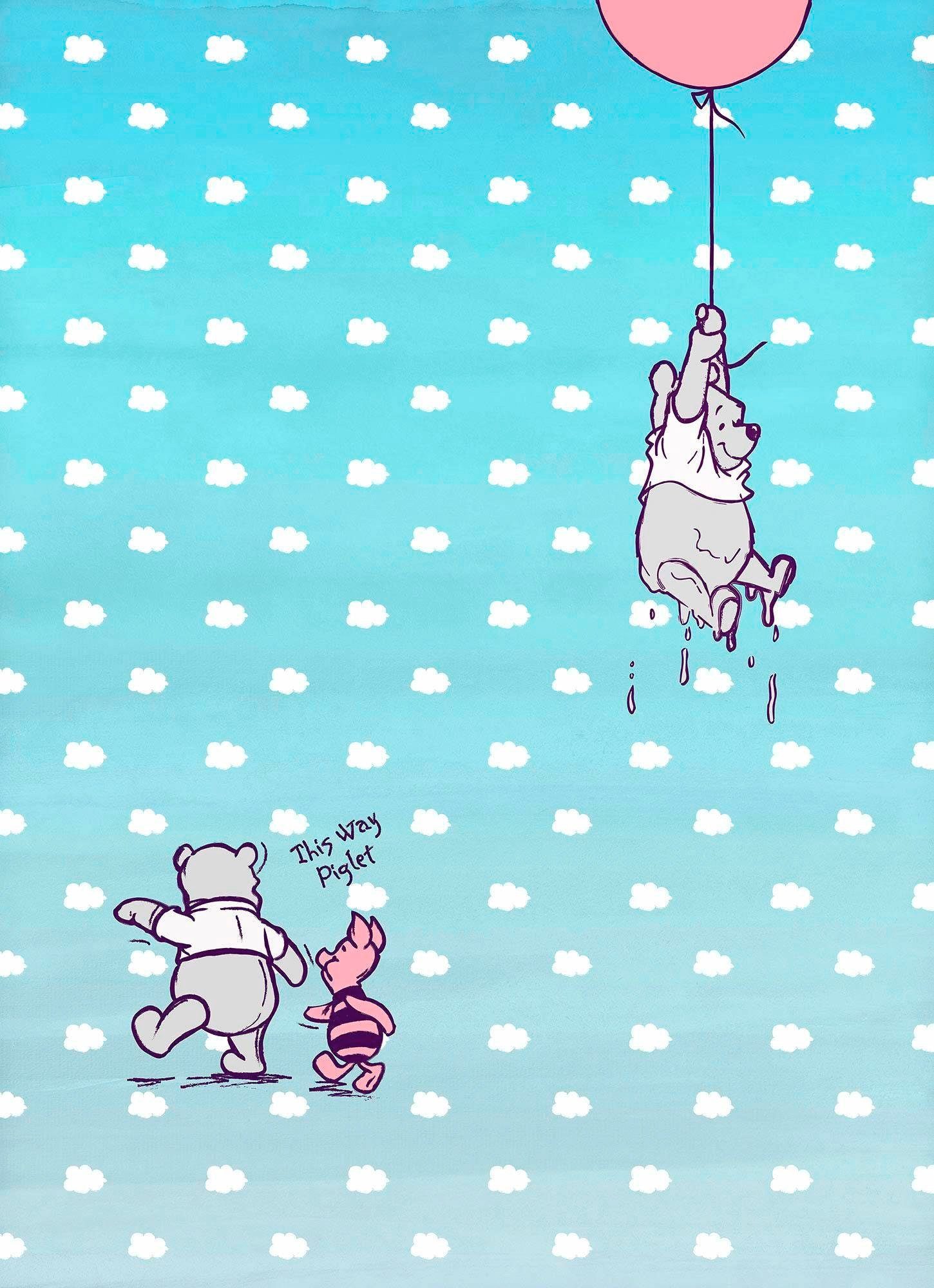 Komar Fotobehang Winnie the Pooh Piglet - Afmeting 184 x 254 cm (set)