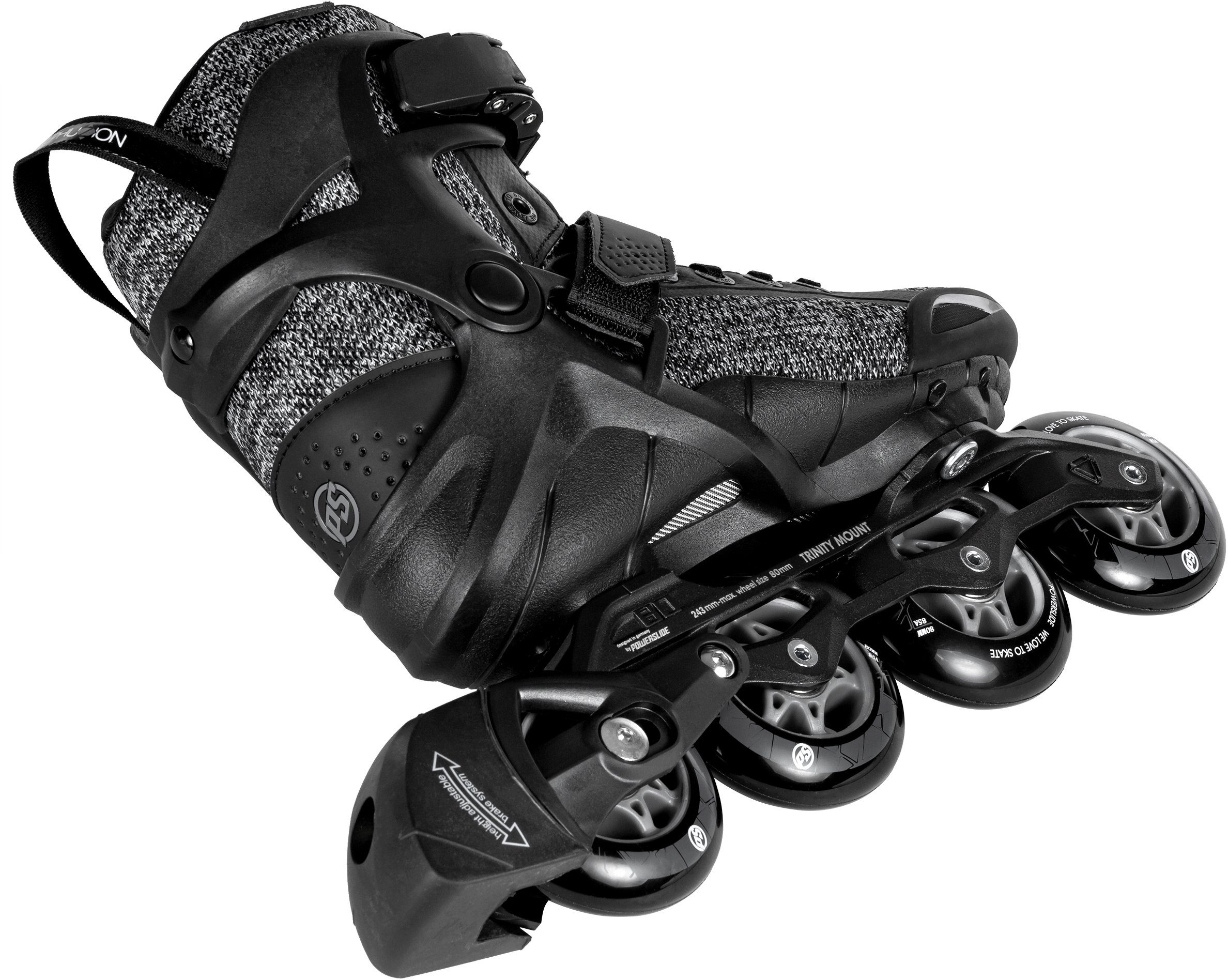 Powerslide Inlineskates Phuzion Radon Black White 80