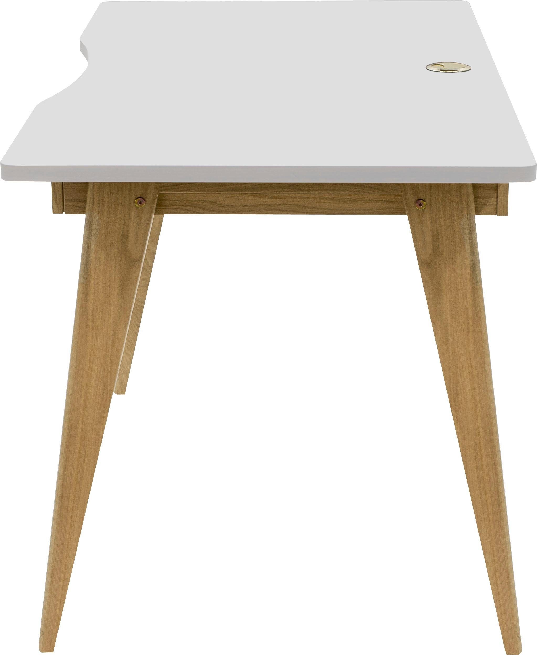 Woodman Bureau Peer in scandinavisch design, tafelpoten van massief eiken