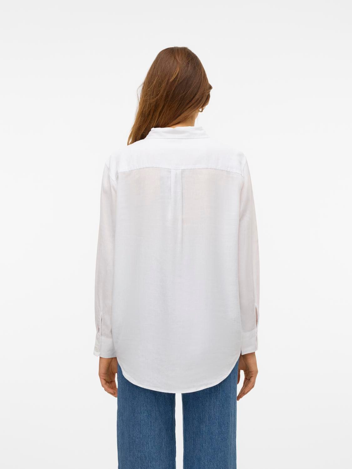Vero Moda Overhemdblouse VMLINN LINEN LS SHIRT WVN NOOS hoogwaardige kwaliteit met linnen