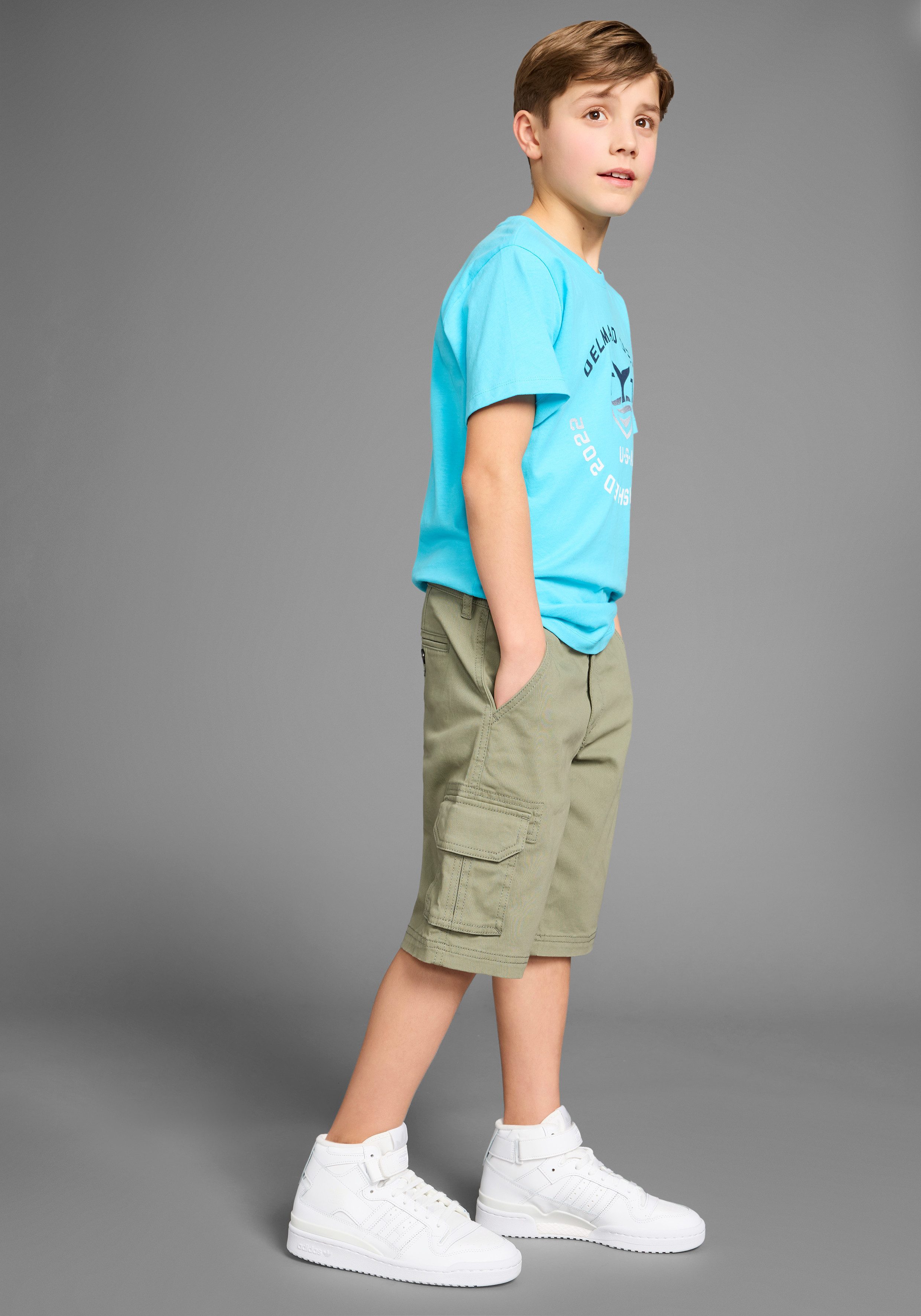 DELMAO Short Cargoshort met veel zakken
