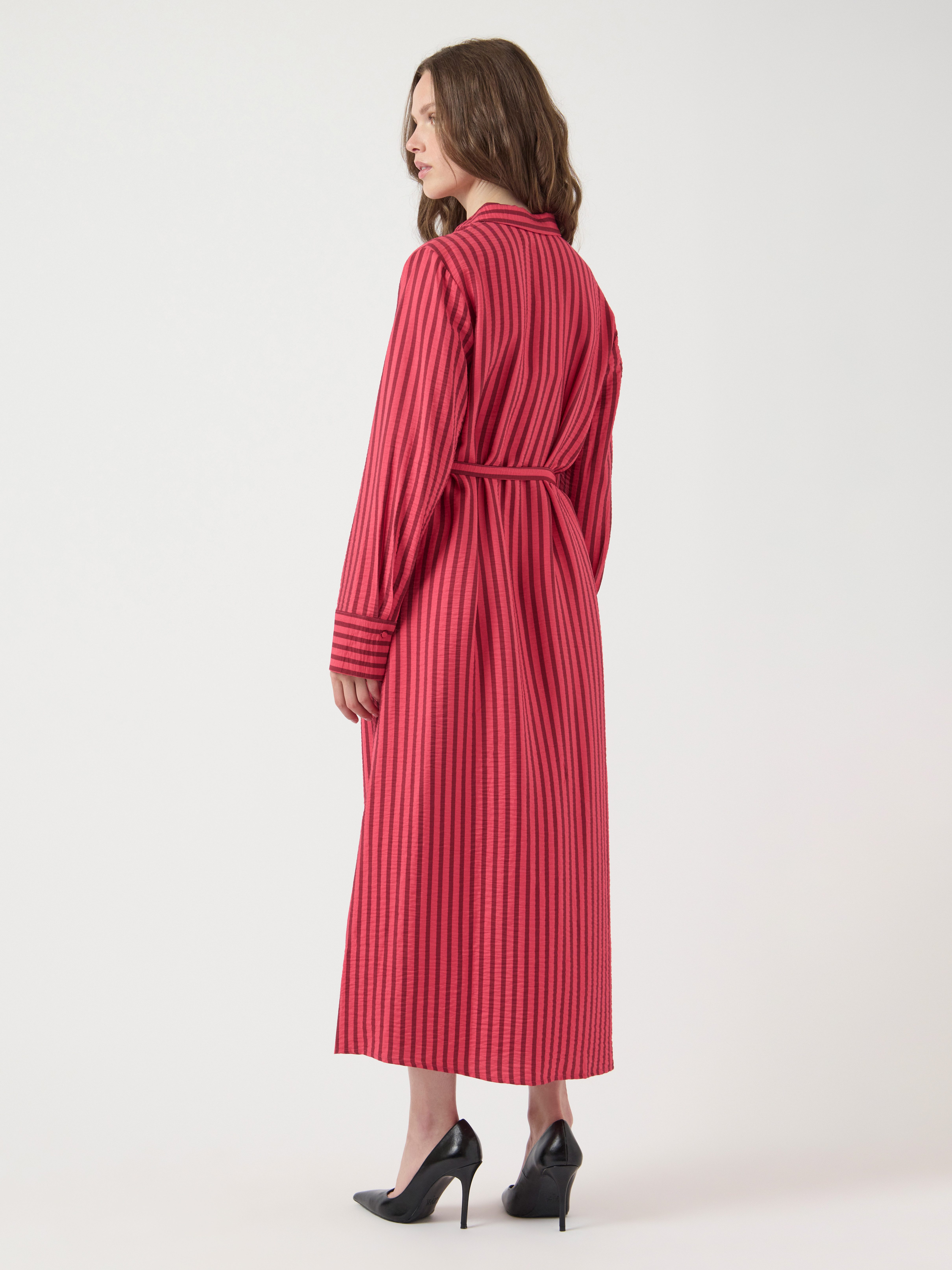 Y.A.S Jurk met overhemdkraag YASKAYA LS LONG SHIRT DRESS S. NOOS