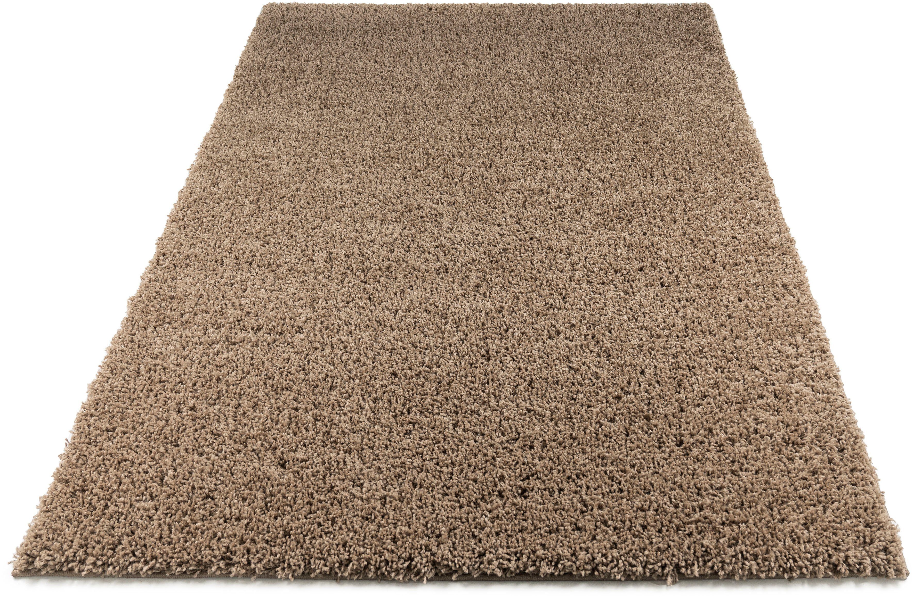 Bruno Banani Hoogpolig vloerkleed Shaggy Soft geweven, uni kleuren, bijzonder zacht en knuffelig, klantenfavoriet