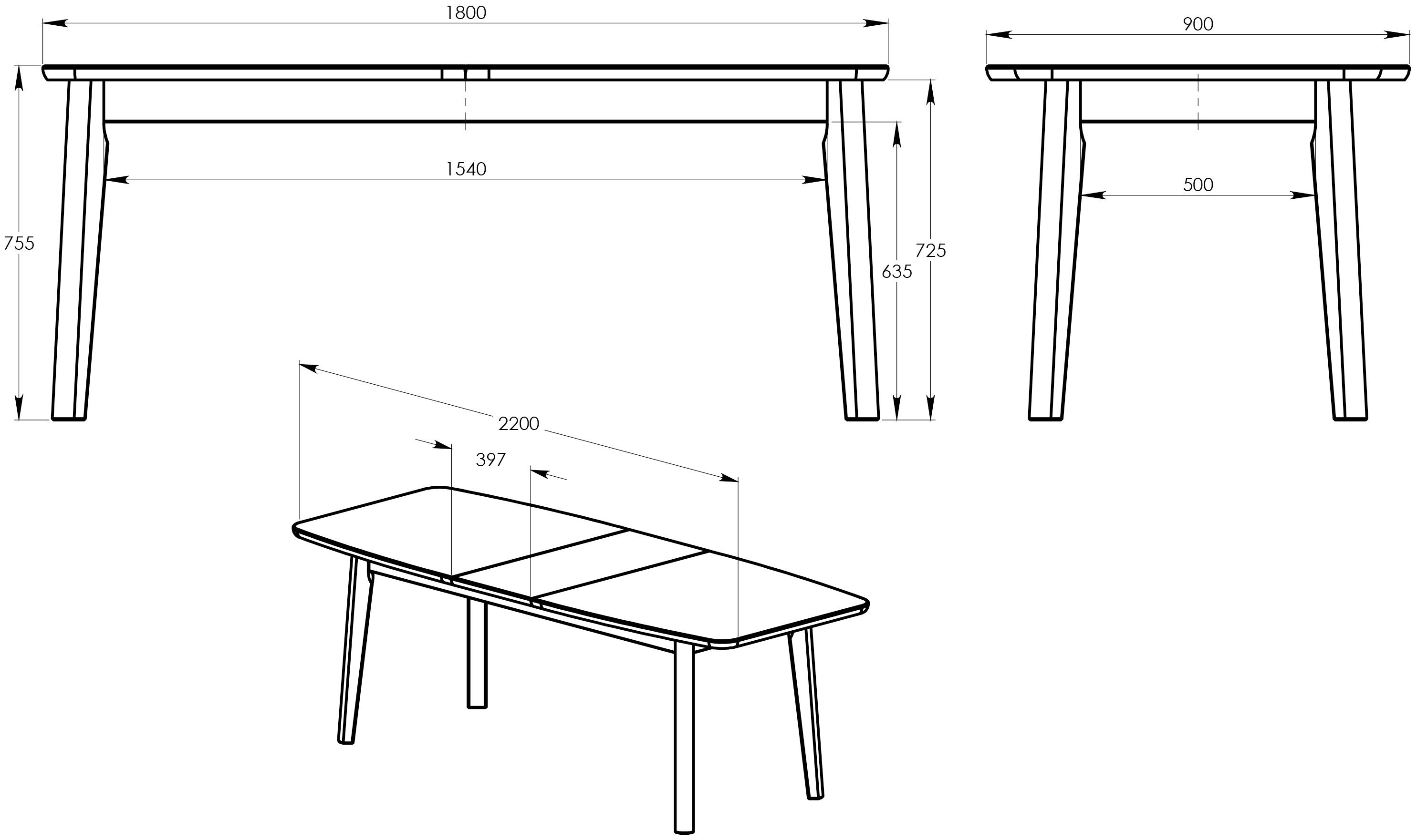 Home affaire Eettafel PALERMO met uittrekfunctie, van massief hout, fsc® gecertificeerd