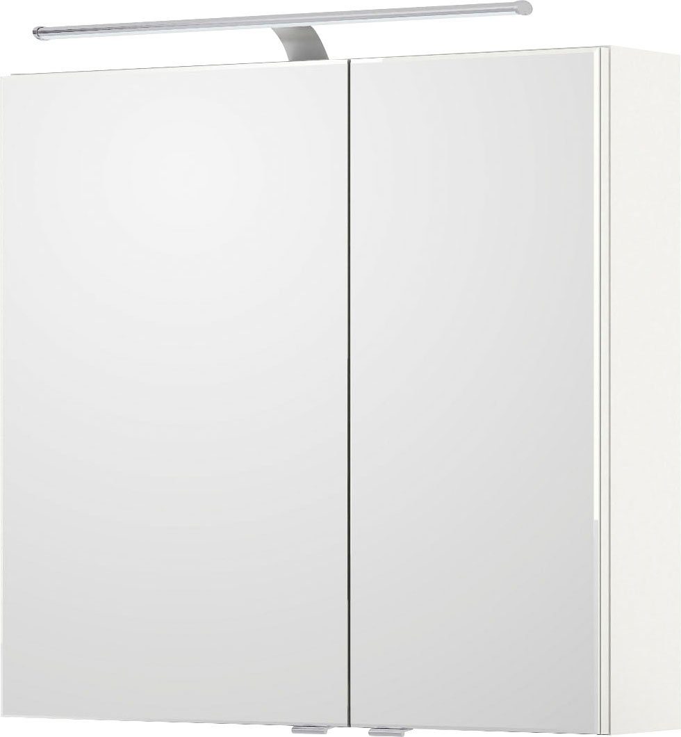 Saphir Spiegelkast 6005 Sprint badkamermeubel, 2 spiegeldeuren, 2 legplanken, 75 cm breed