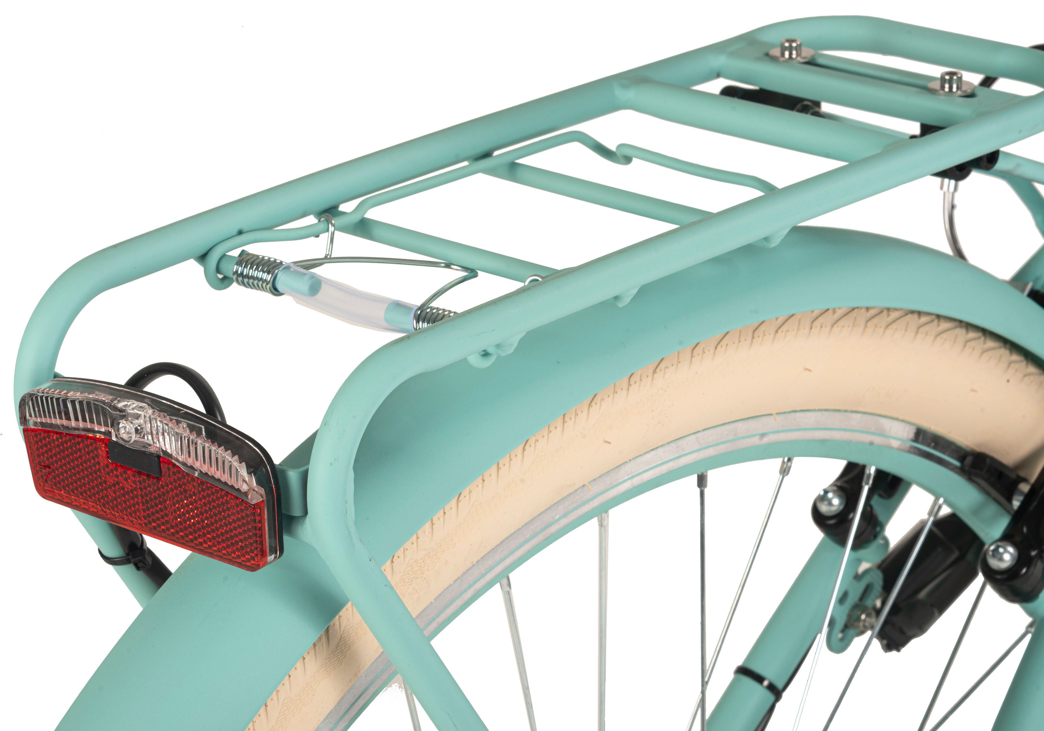 Dacapo Citybike Balloon damesfiets 28'' turkoois 6 versnellingen 48 cm