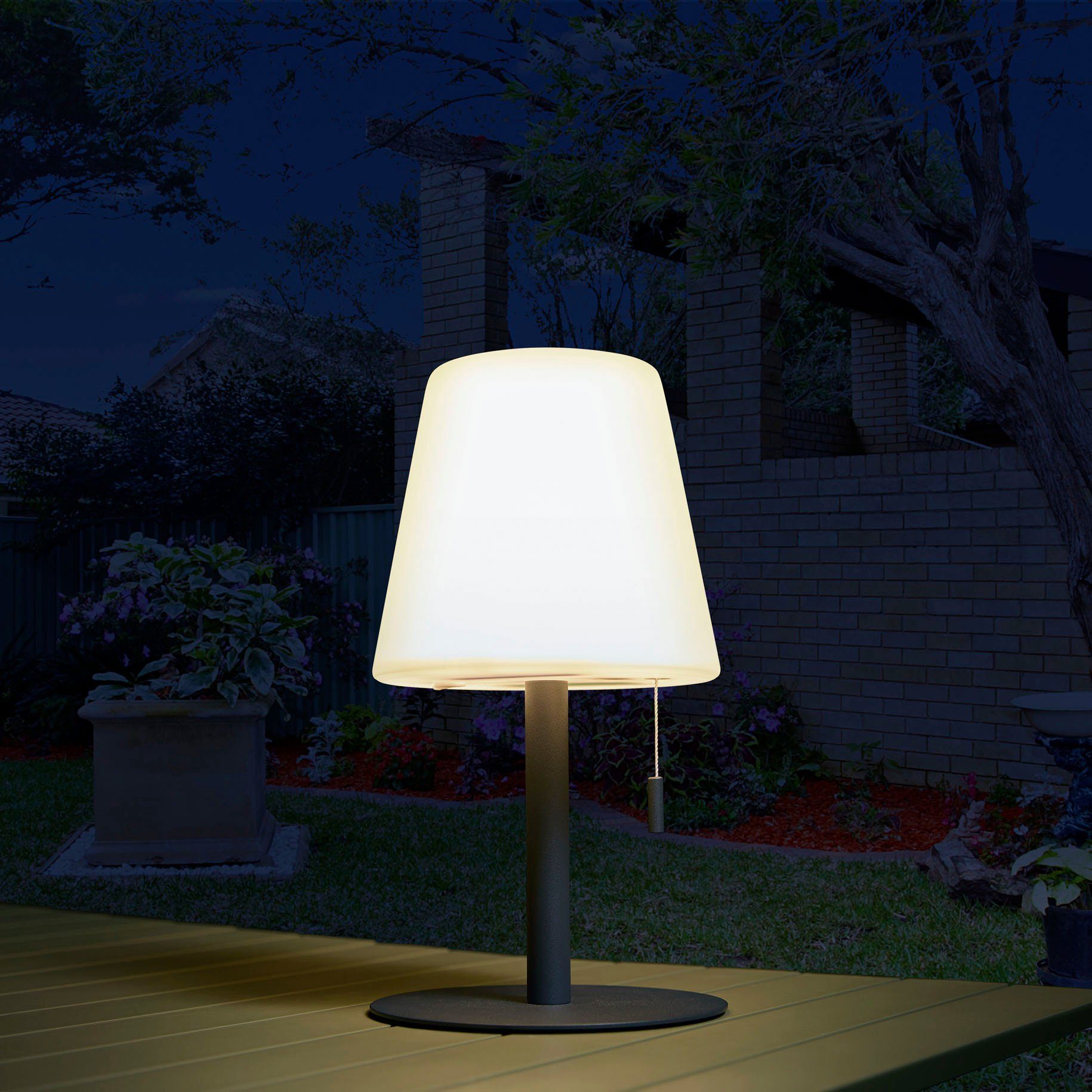 Paco Home Tafellamp JEN LED accu draadloos oplaadbaar nacht trekker schakelaar