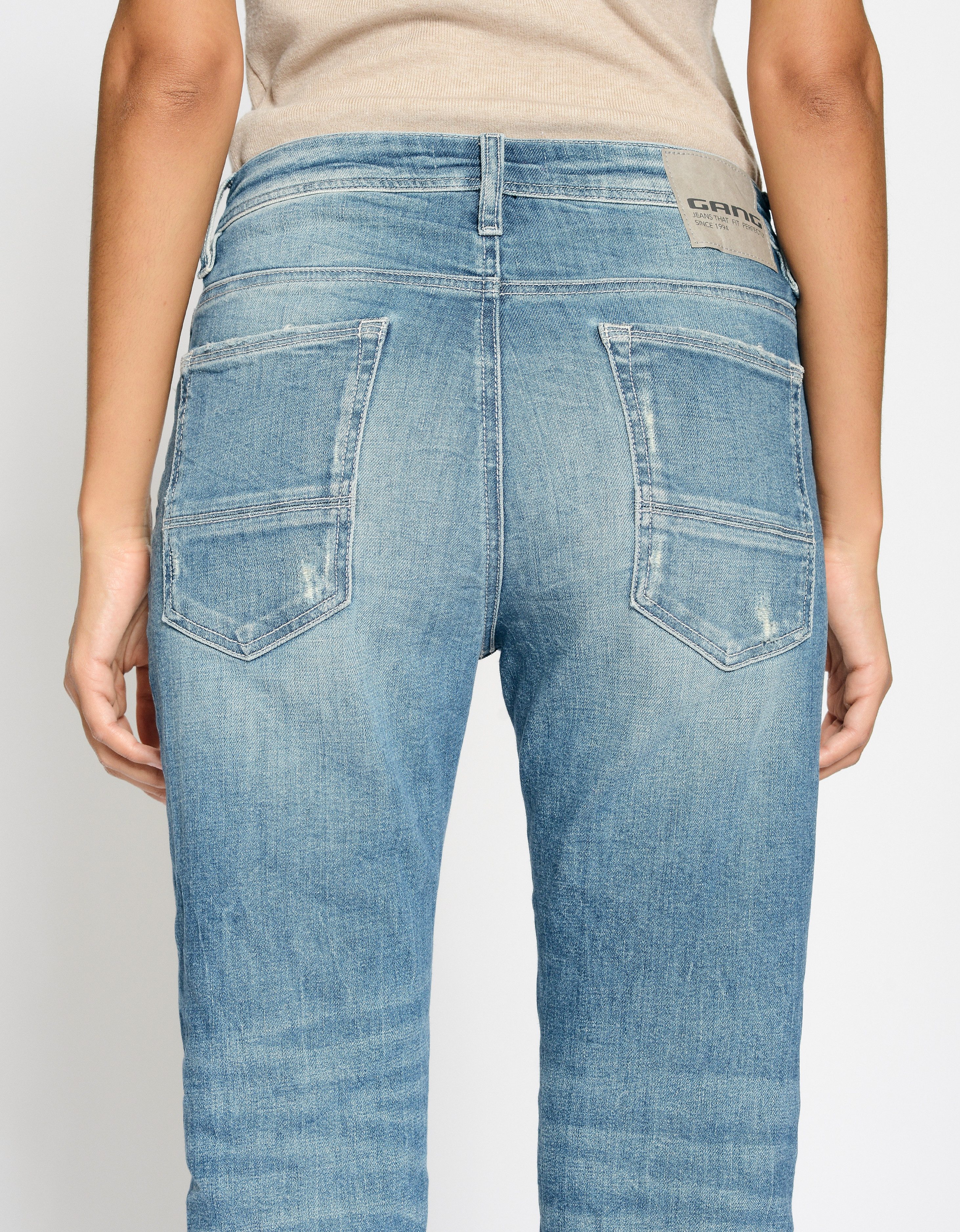 GANG Boyfriendjeans 94NICA CROPPED met rechte en verkorte broekspijpen