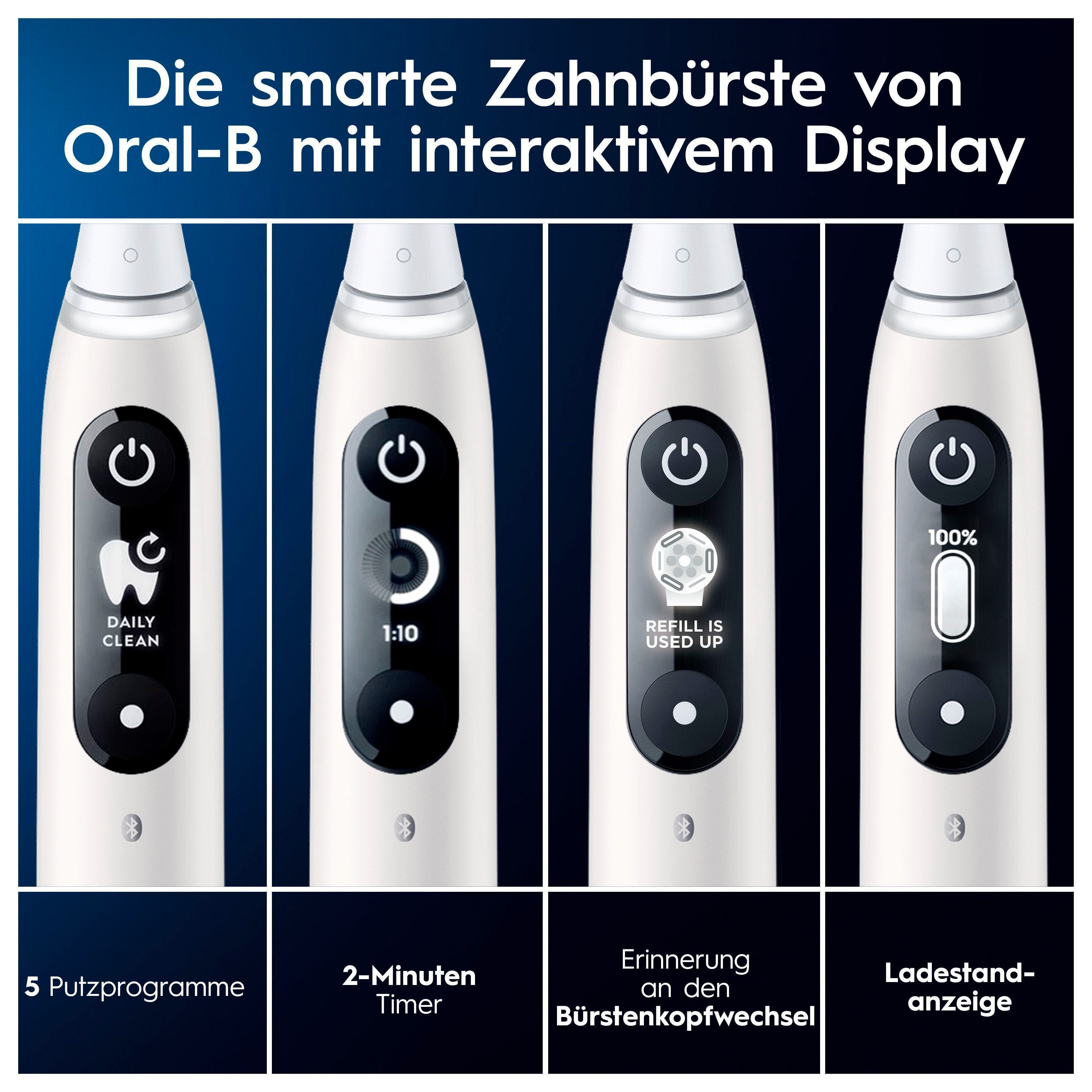 Oral B Elektrische tandenborstel IO 6 met magnet technologie, display, 5 reinigingsstanden, reisetui