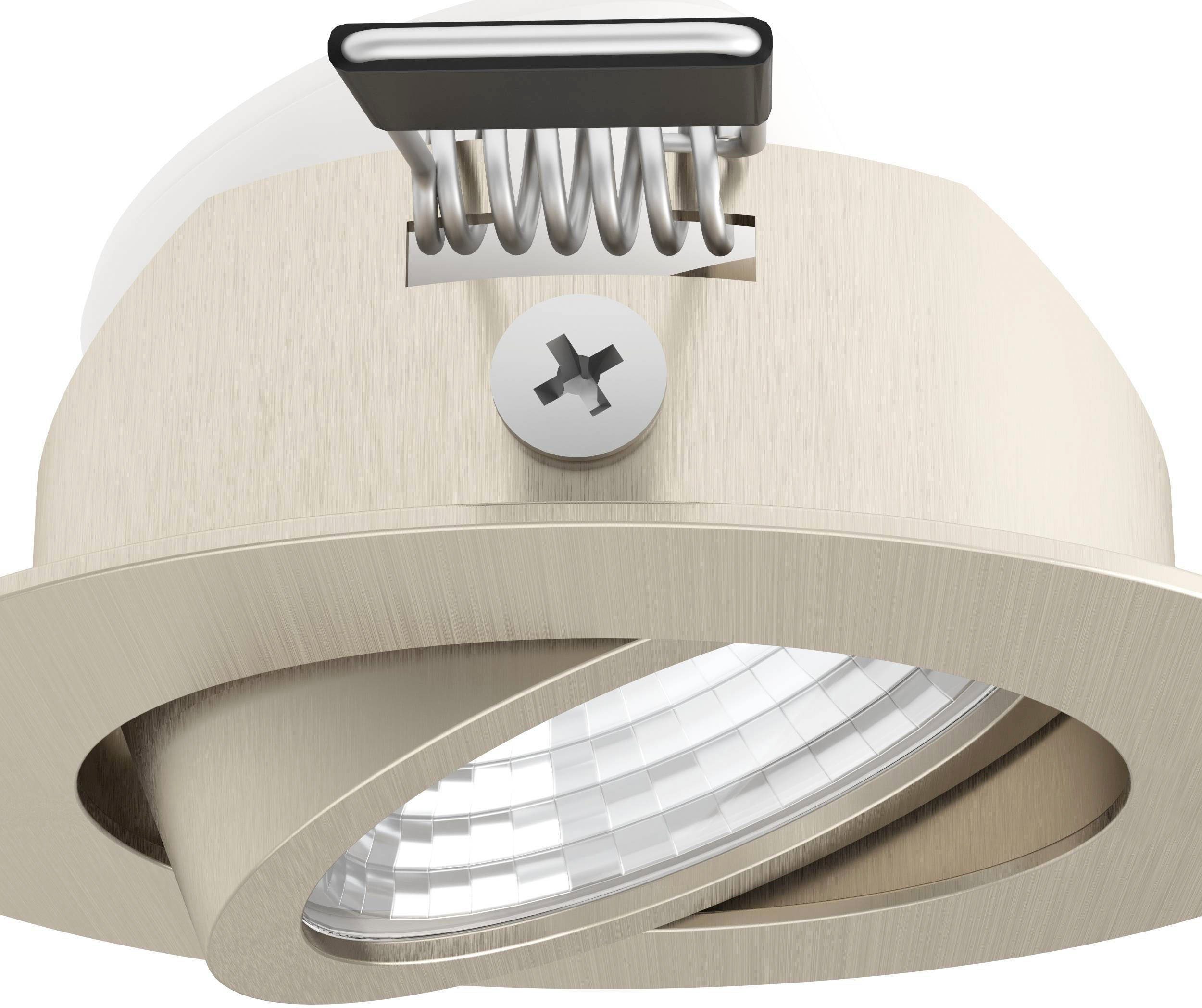 EGLO Plafondlamp SALICETO inbouwlamp, 3-delige set, nikkel, dimbaar, kop draaibaar (1 stuk)