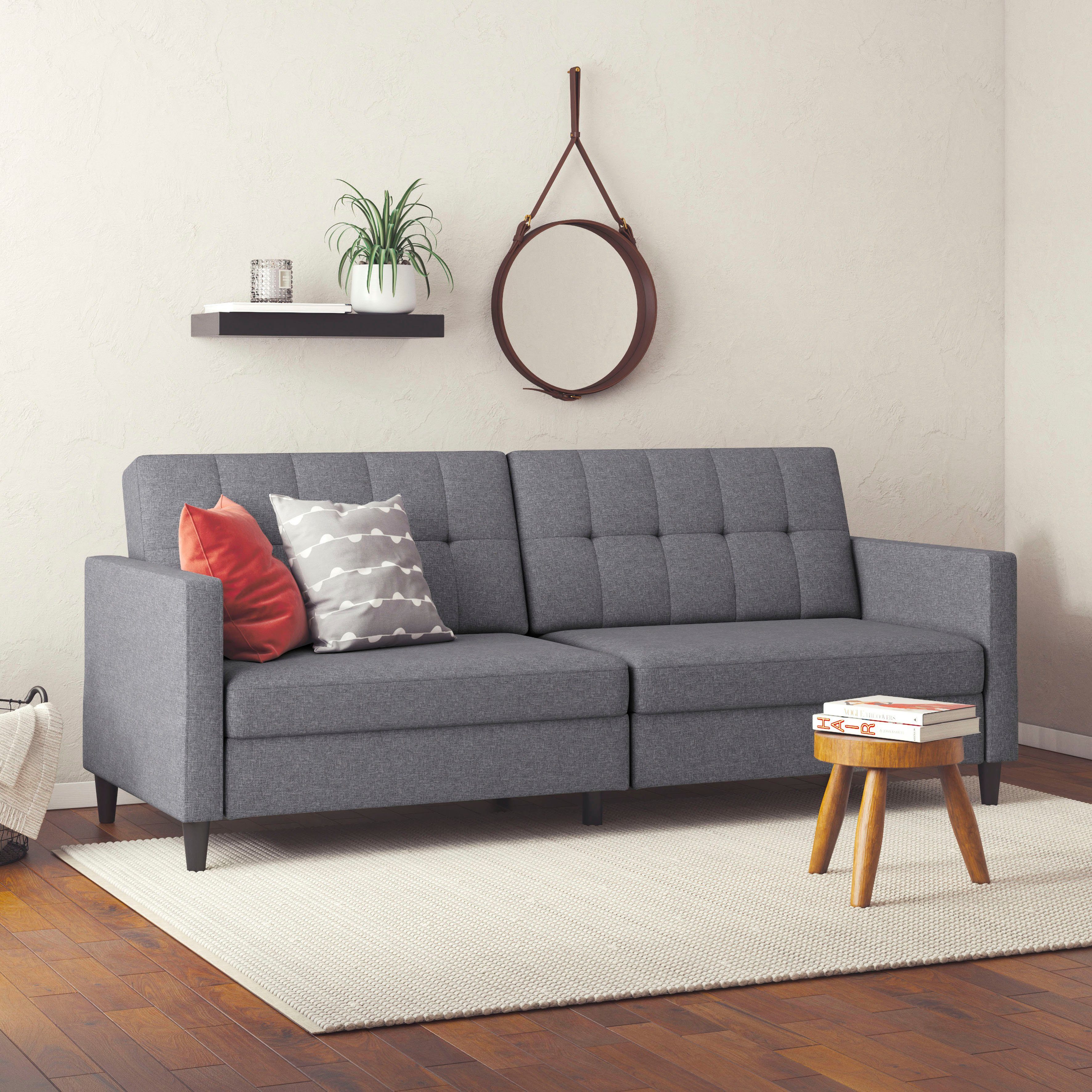 Dorel Home 3-zitsbank Hartford II Slaapfunctie, rugleuning 2-delig, 3-voudig verstelbaar, zithoogte 43 cm
