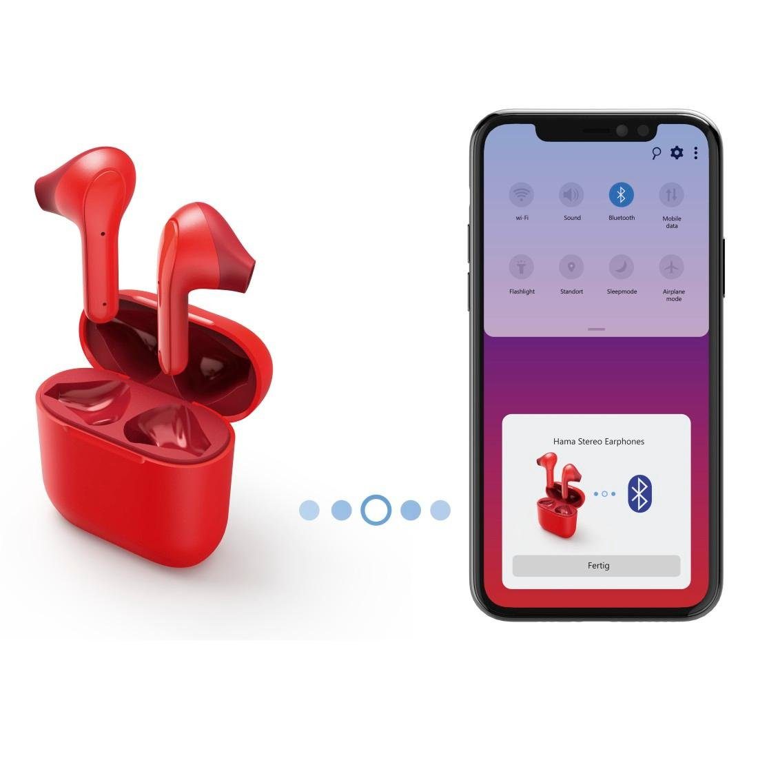 Hama Bluetooth-hoofdtelefoon Bluetooth® True Wireless hoofdtelefoon, oordopjes, Autopairing, Apple Siri