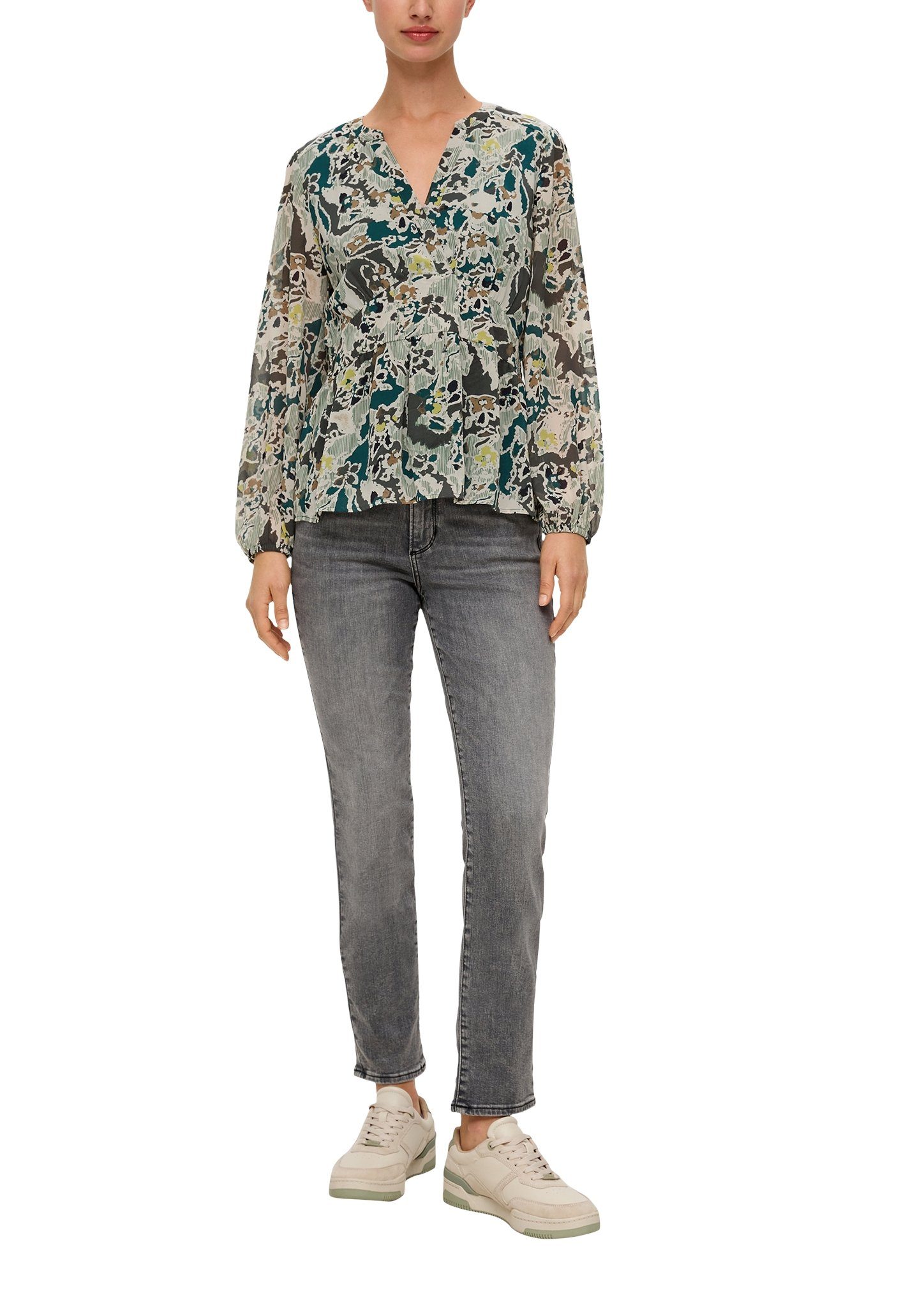 s.Oliver Blouse met lange mouwen met v-hals
