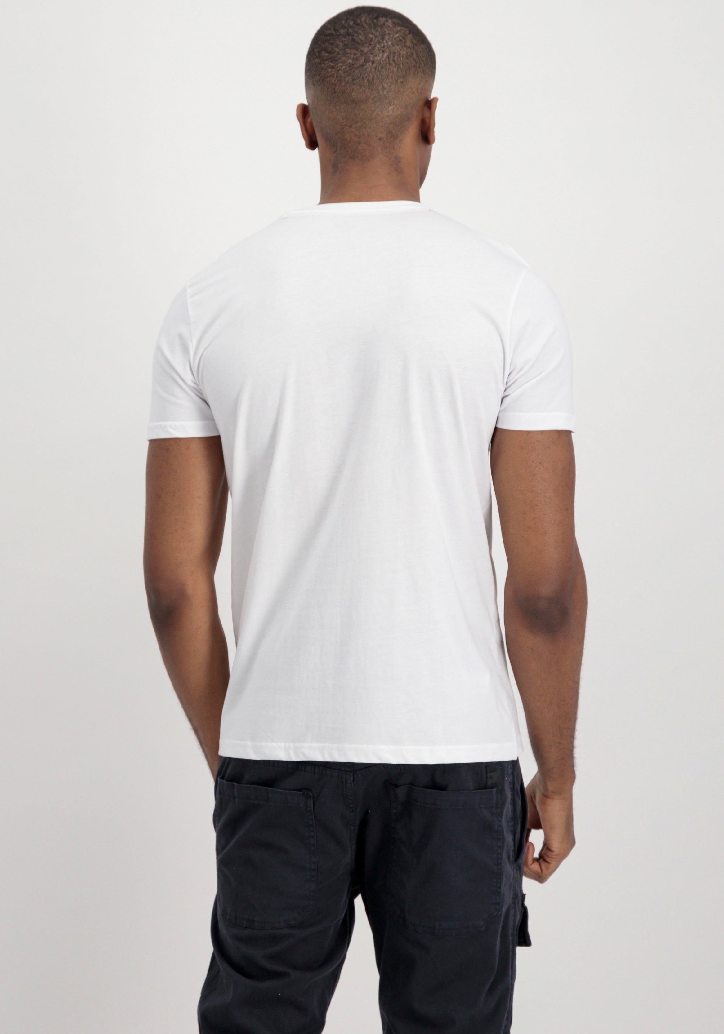 Alpha Industries Shirt met ronde hals Label T 2 Pack (2-delig, Set van 2)