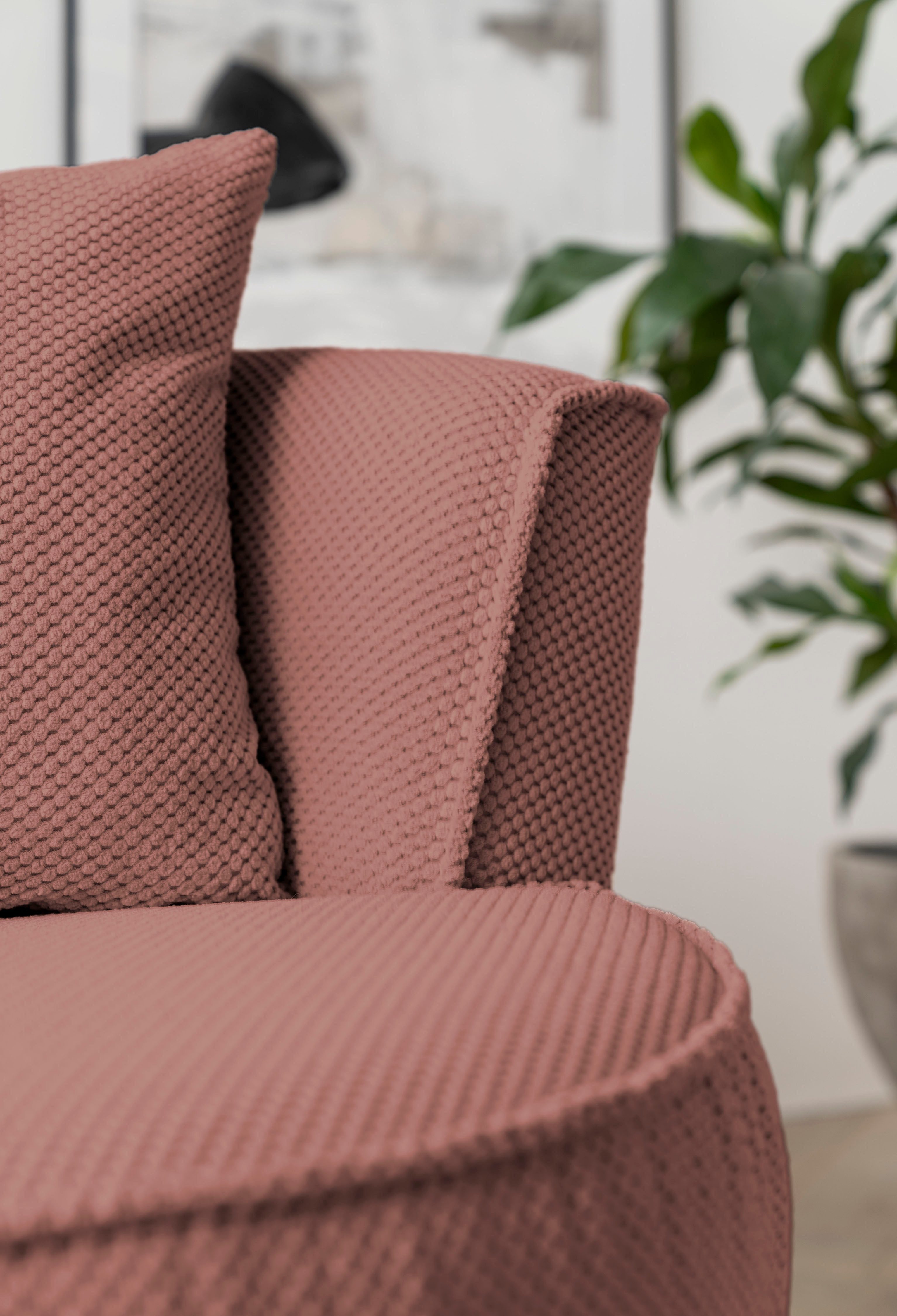 Leonique Draaibare fauteuil MAISIE, Love Seat XXL leesfauteuil, grote fauteuil met poef(2 stuks)
