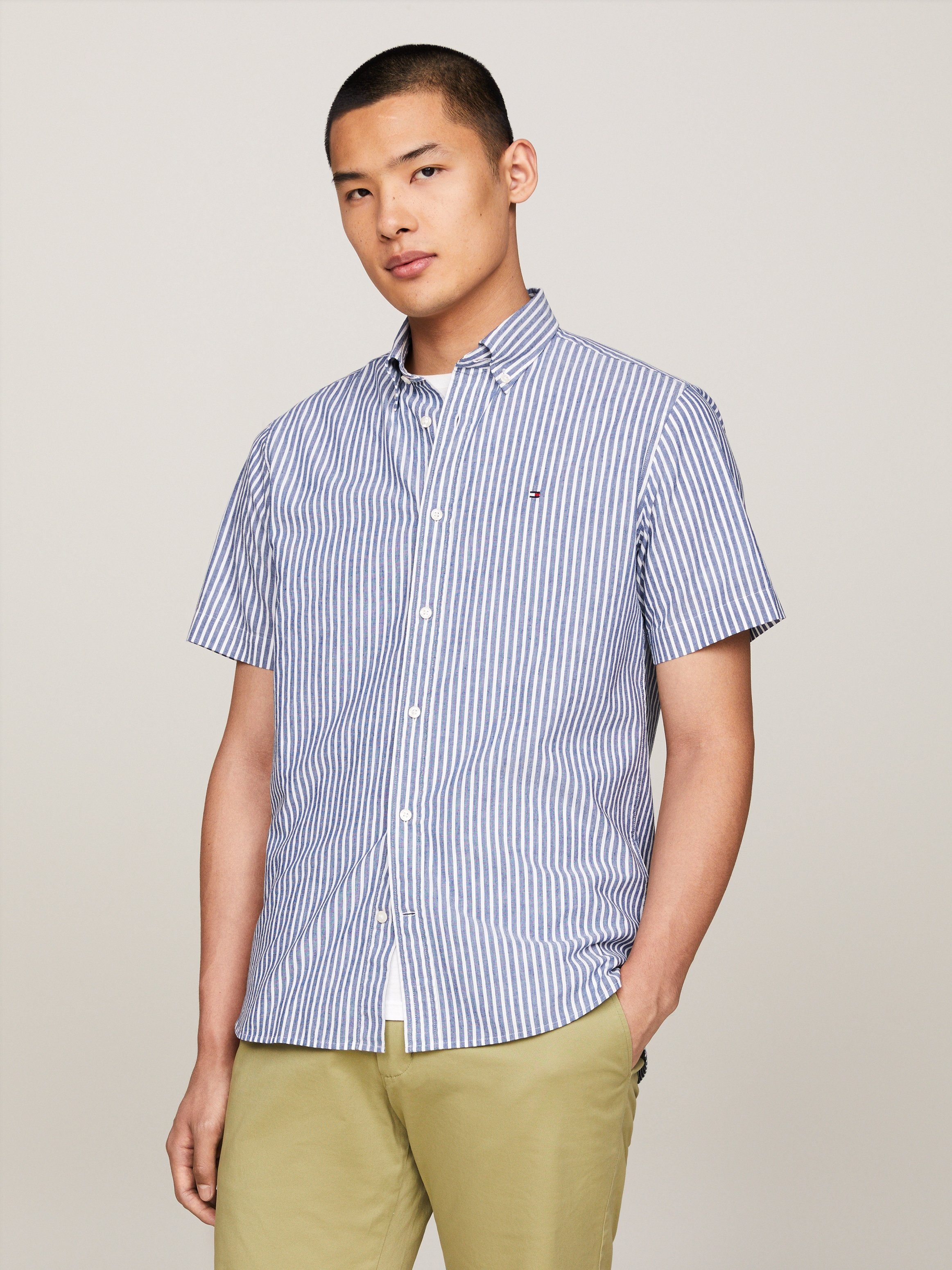 Tommy Hilfiger Overhemd met korte mouwen W-CO/LI CLASSIC STP RF SHIRT