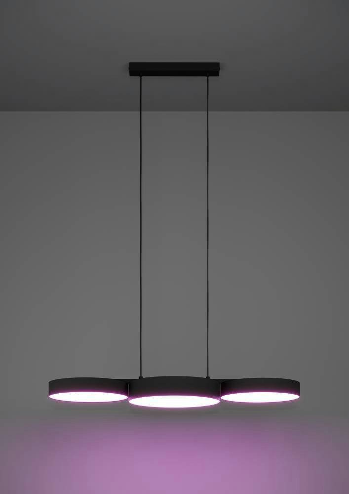 EGLO Hanglamp BARBANO-Z Hängelampe, schwarz weiß, ZigBee 3.0, Disco-Modus, Timer Hanglamp, ZigBee, app en spraakbesturing Alexa, RGB, dimbaar (1 stuk)