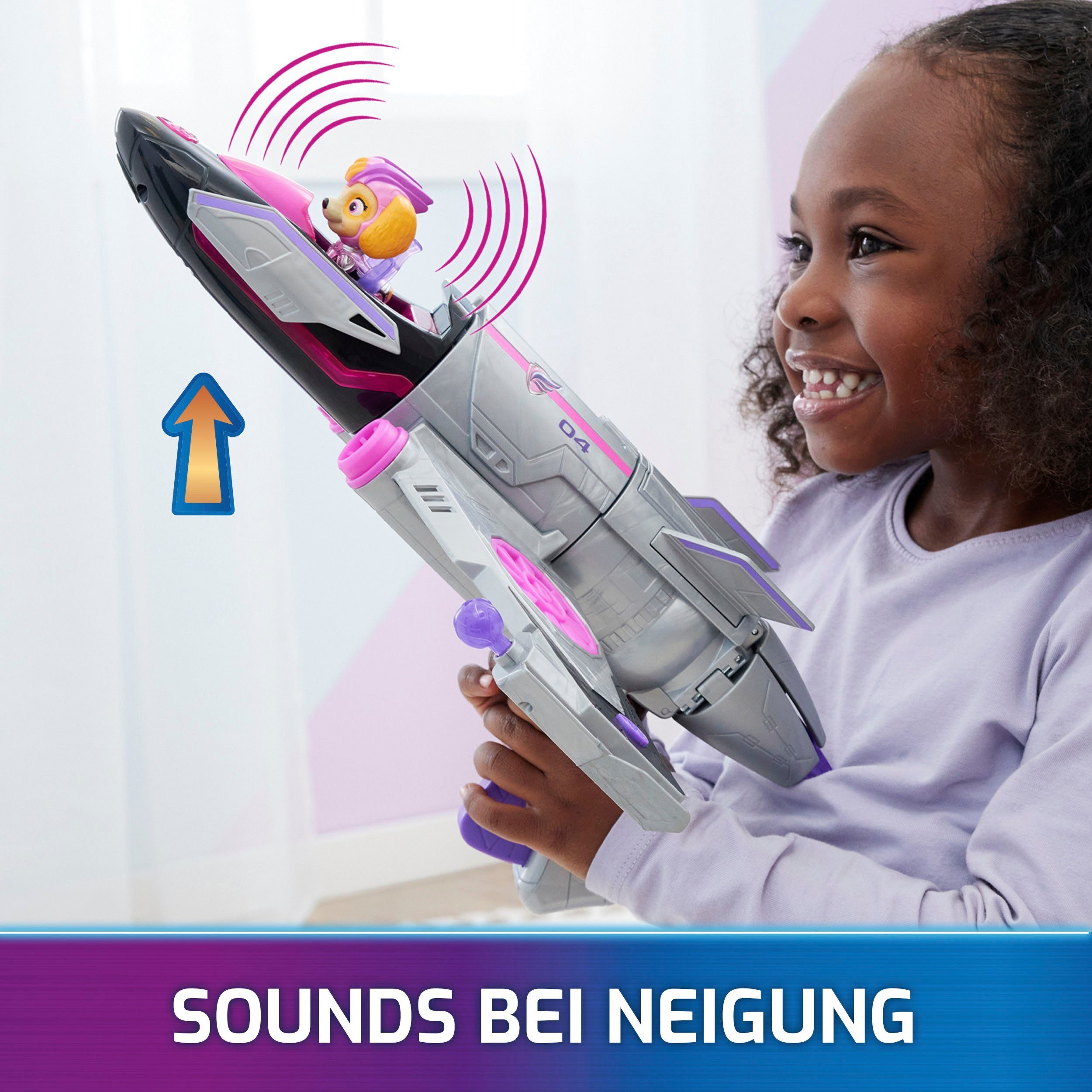 Spin Master Speelgoed vliegtuig Paw Patrol - Movie II - Skyes Deluxe Jet-Flieger inclusief skye figuur, met licht- en geluidseffect