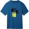 the north face functioneel shirt odles tech tee blauw