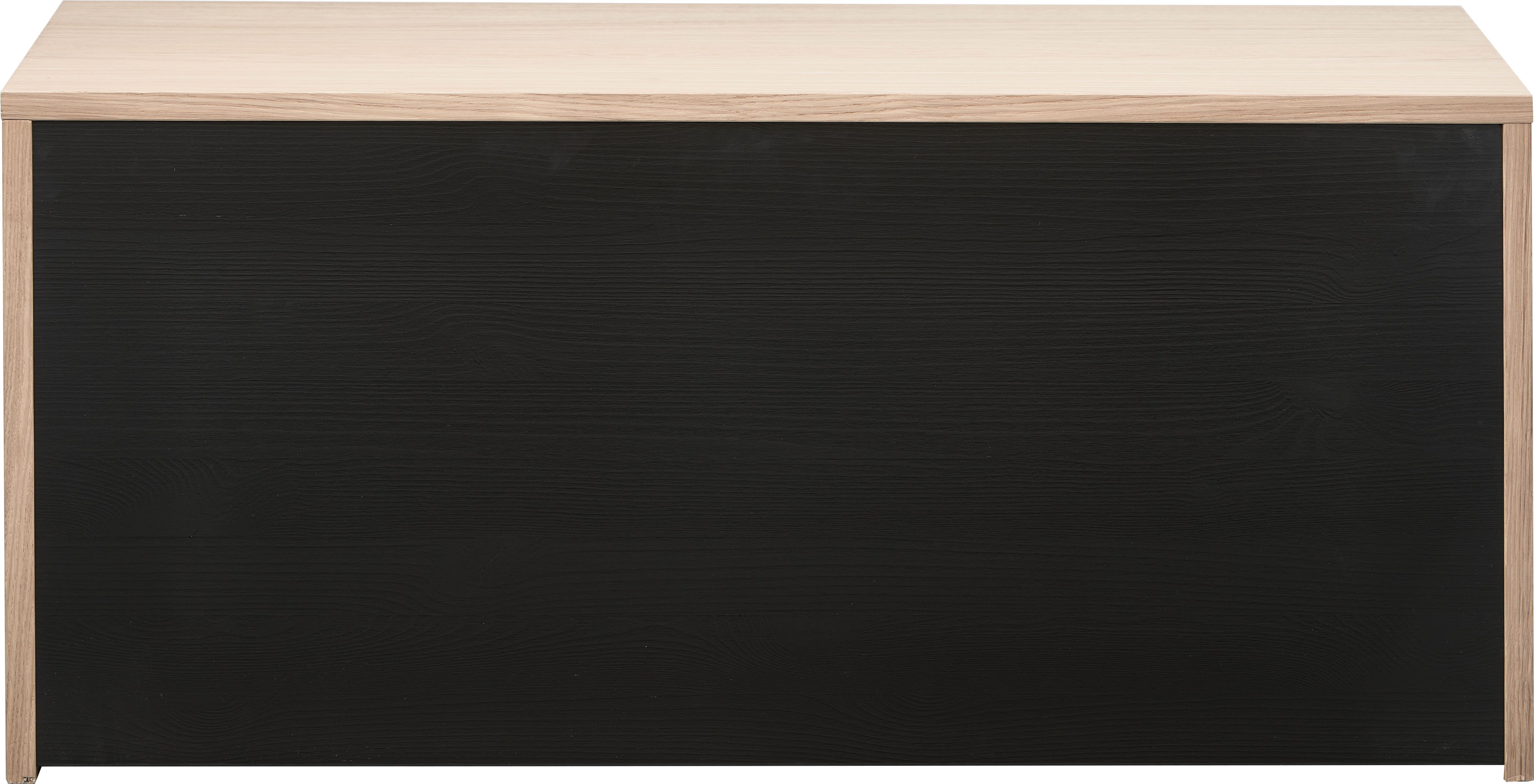 WOOOD Kistbank New Gravure bunkbank met grafische reliëfdeuren op wielen, breedte 88 cm