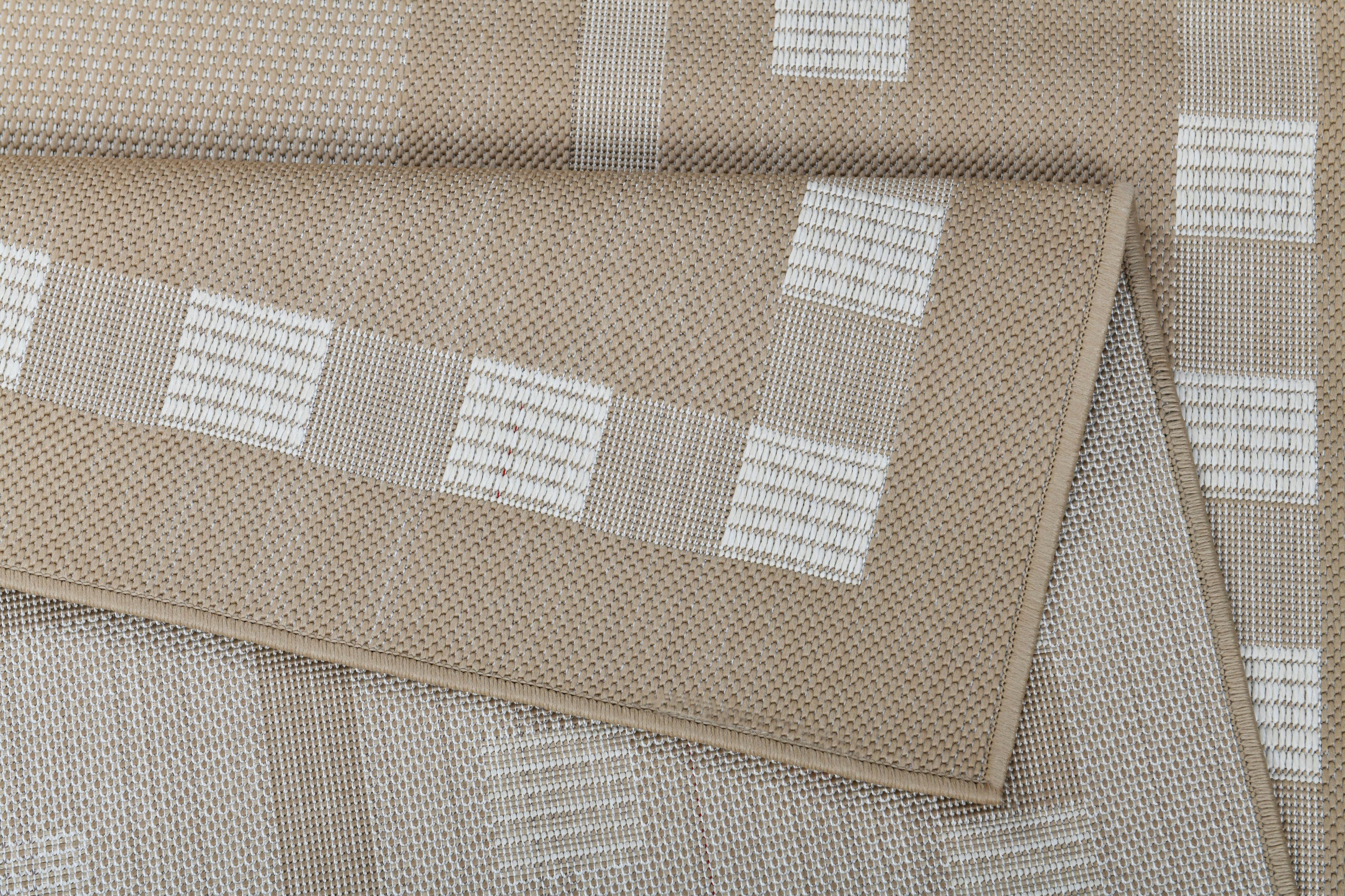 andas Vloerkleed Dalija Geschikt voor buiten, sisal-look, weerbestendig & uv-bestendig, platweefsel
