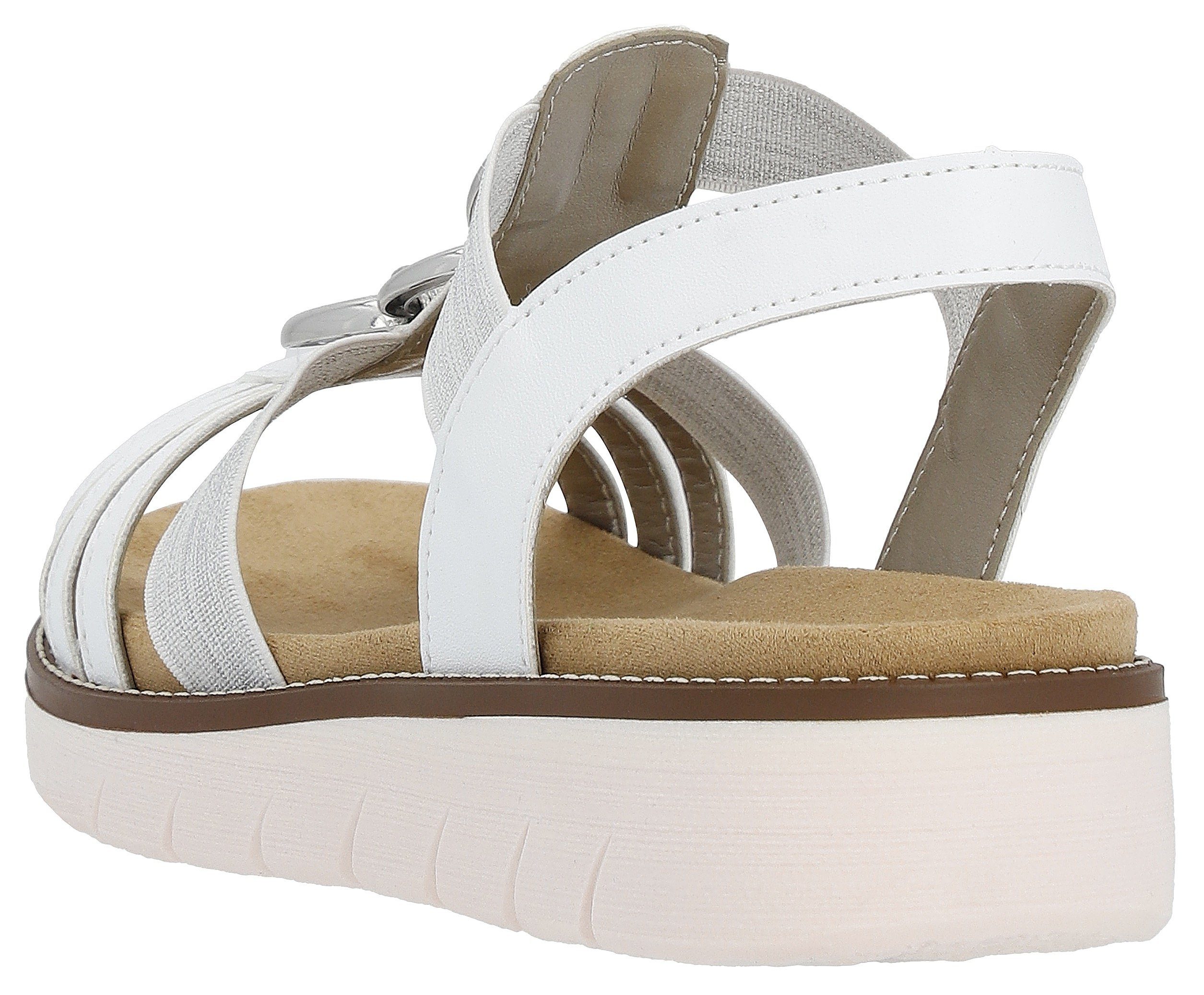 Remonte Sandalen zomerschoen, sandaal, sleehak, met praktische elastieken