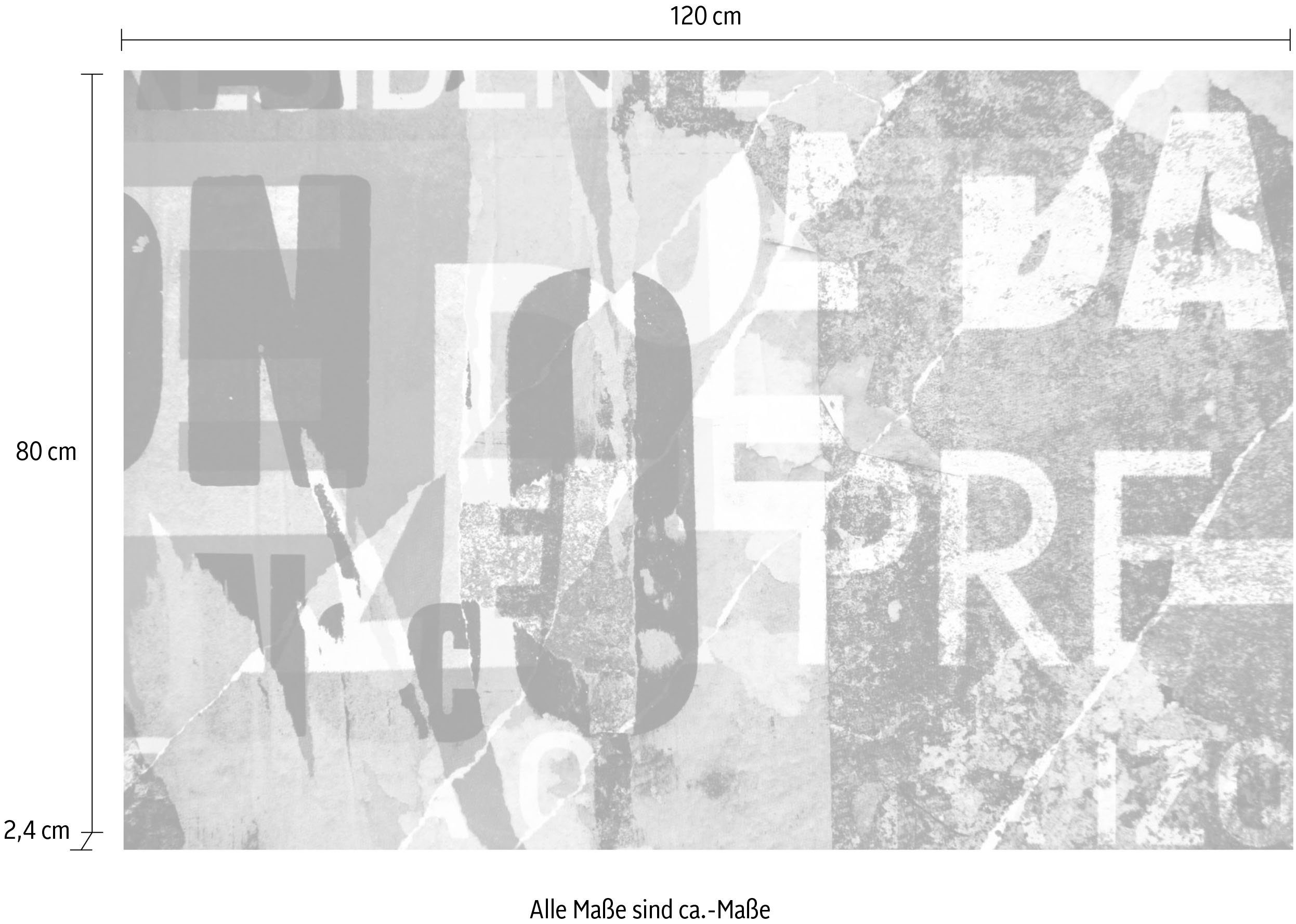 queence Artprint op acrylglas Papierstukken Fine Art-print in galeriekwaliteit