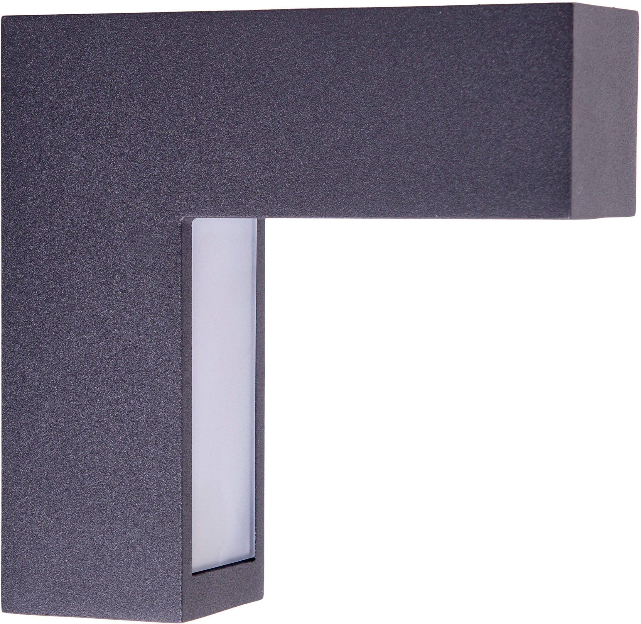 näve Ledwandlamp voor buiten Angus antraciet/opaal up/downlight incl. led ip 54 neutraalwit licht (1 stuk)