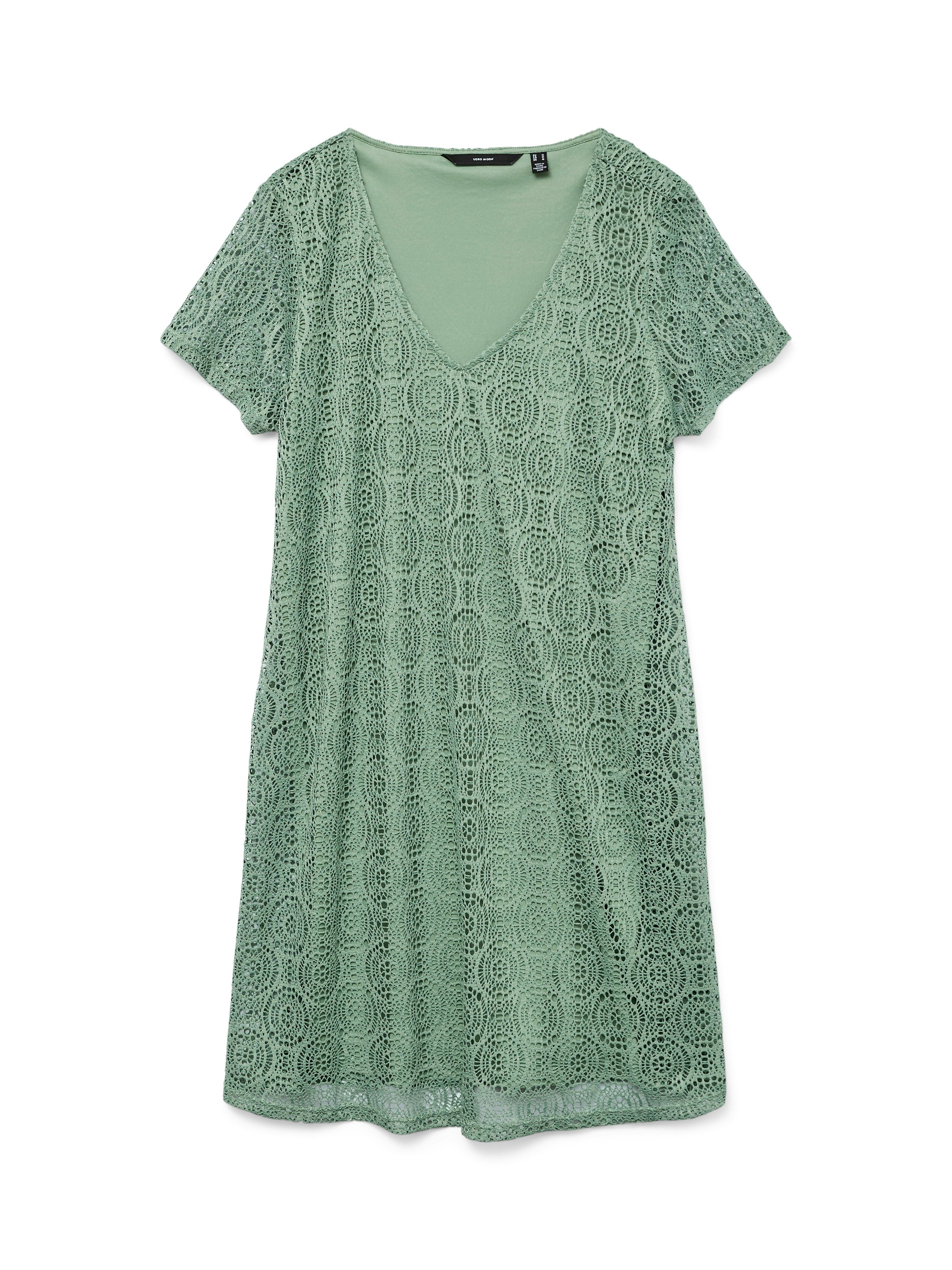 Vero Moda Mini-jurk VMMAYA SS V NECK SHORT DRESS JRS VO