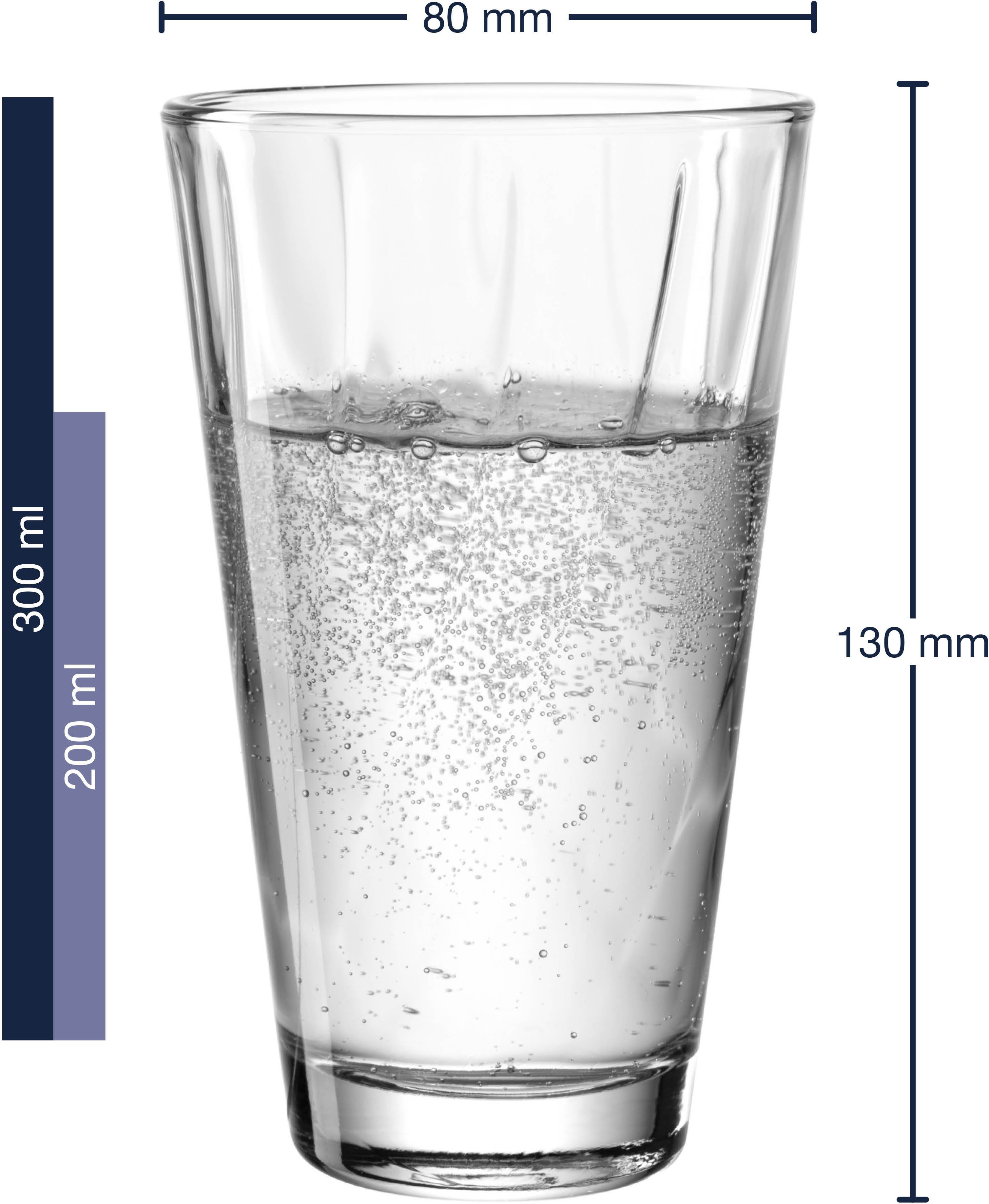 LEONARDO Glazenset Drinkglas-set TWIST, 12-delig Beker-set, vaatwasmachinebestendig (set, 12-delig)