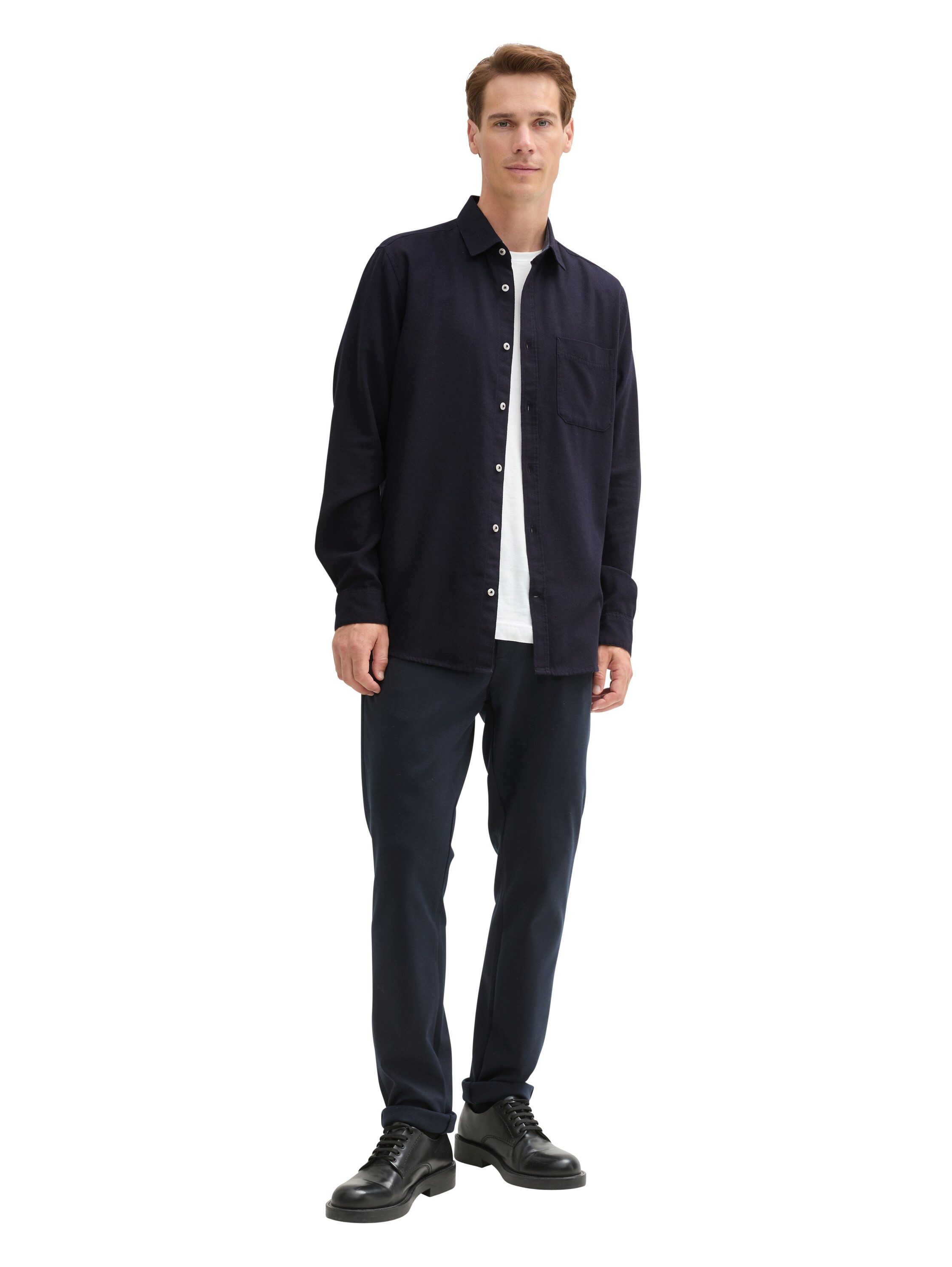 Tom Tailor Overhemd met lange mouwen in gemêleerde look