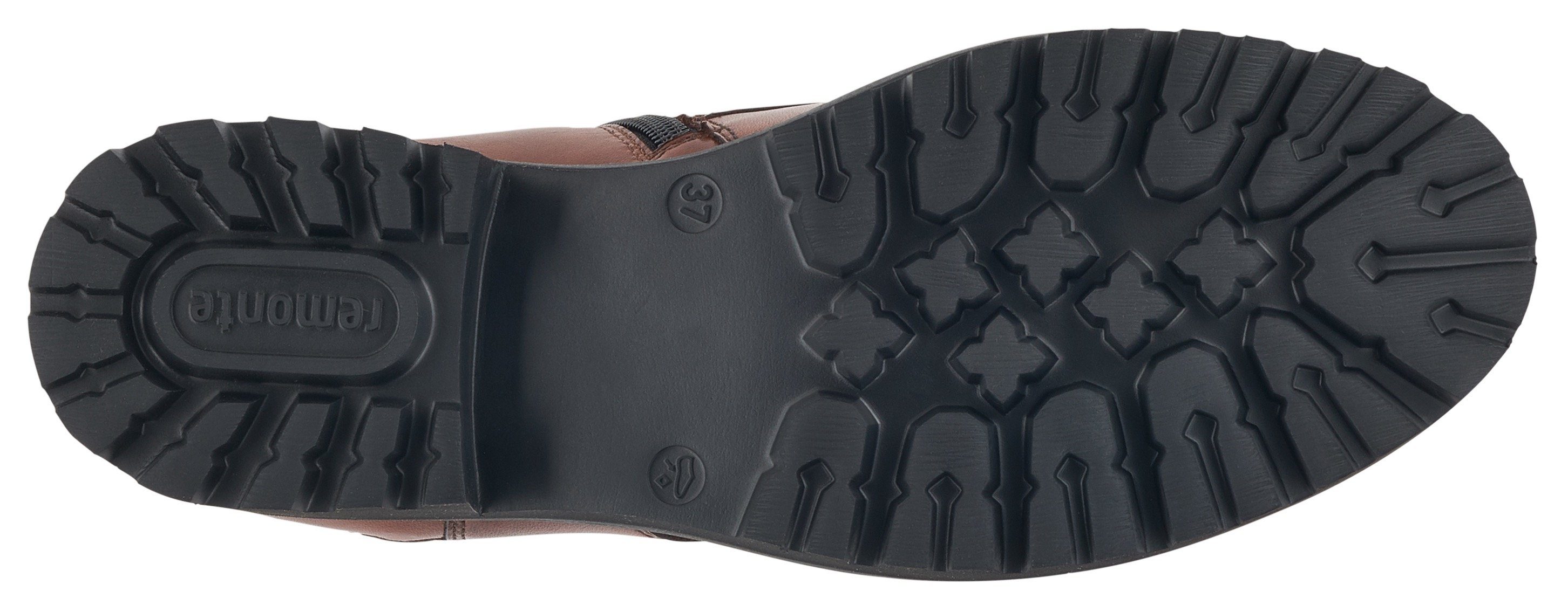Remonte Veterlaarsjes blokhak, laarsjes, veterschoenen, flats in used look