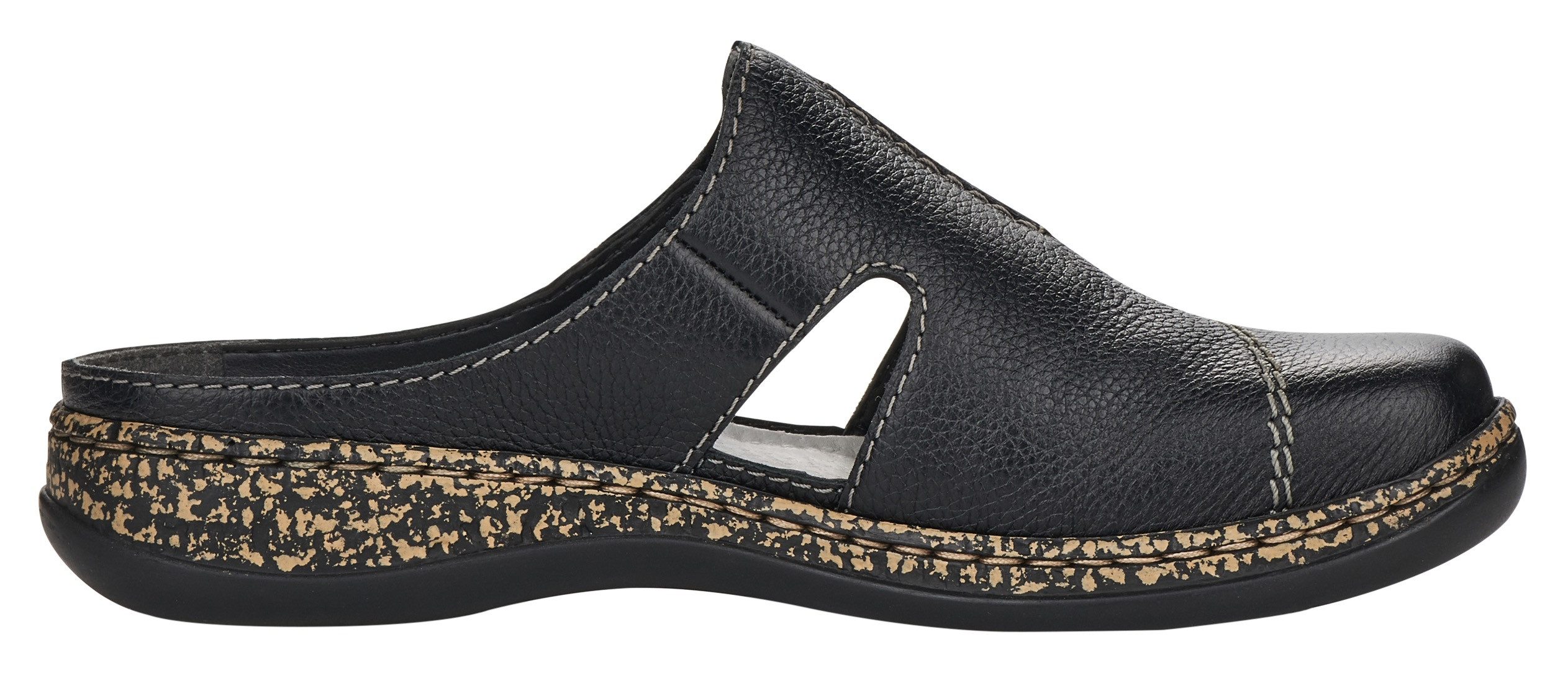 Rieker Clogs , pantoffel, zomerschoen, instapschoen met praktische klittenbandsluiting