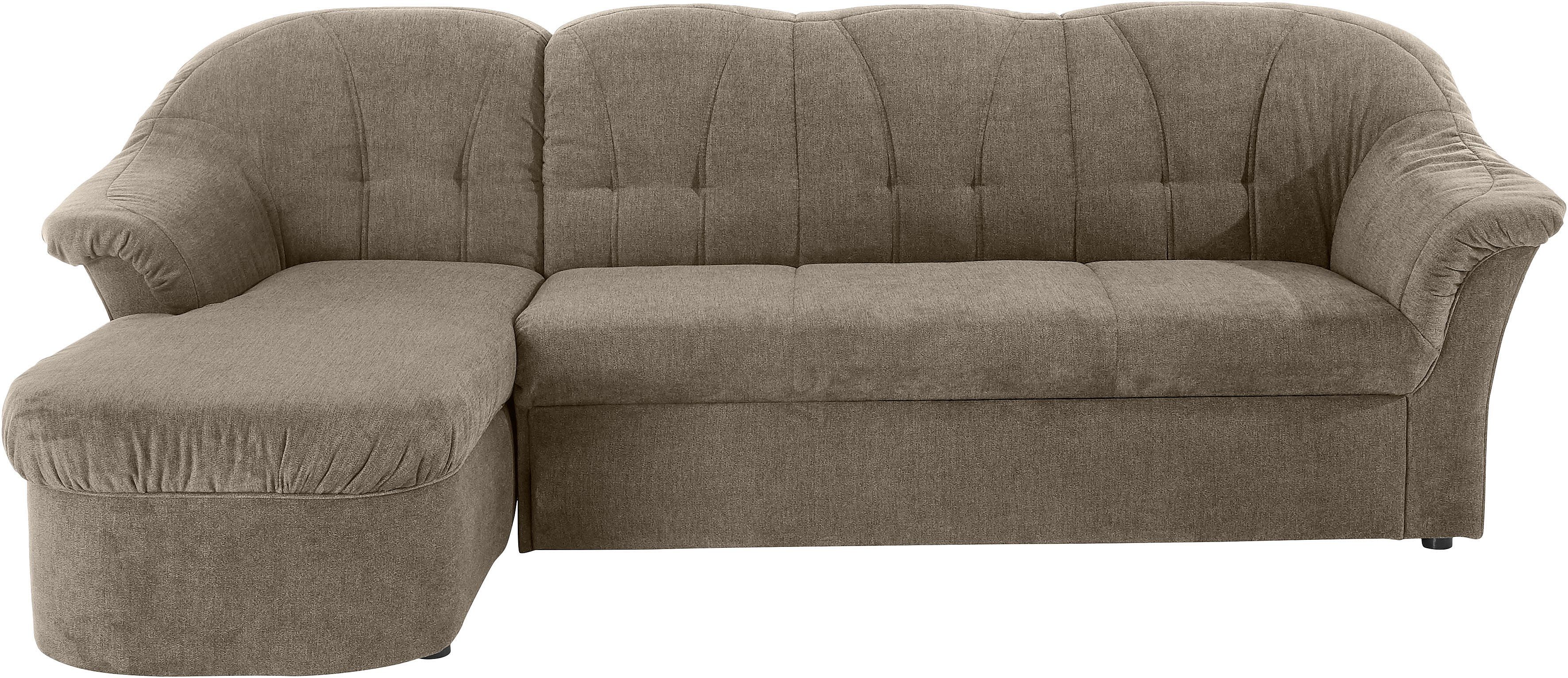 DOMO collection Hoekbank Pegnitz, elegante rugstiksels, comfortabel, L-vorm