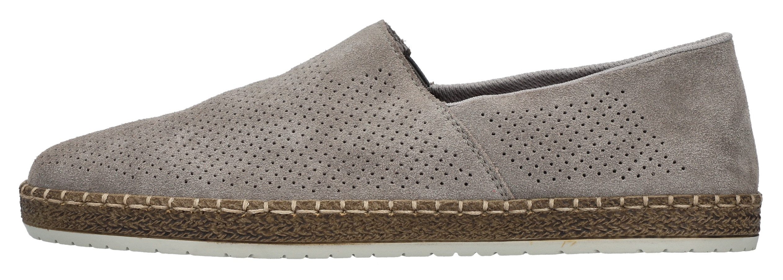 Rieker Instappers , instapschoen, casual slipper, moccasin met perforatie